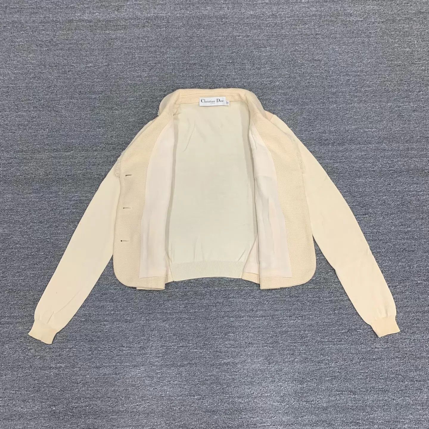 Dior Dior cream wool cardigan 38 Size S / US 4 / IT 40 - 6 Thumbnail