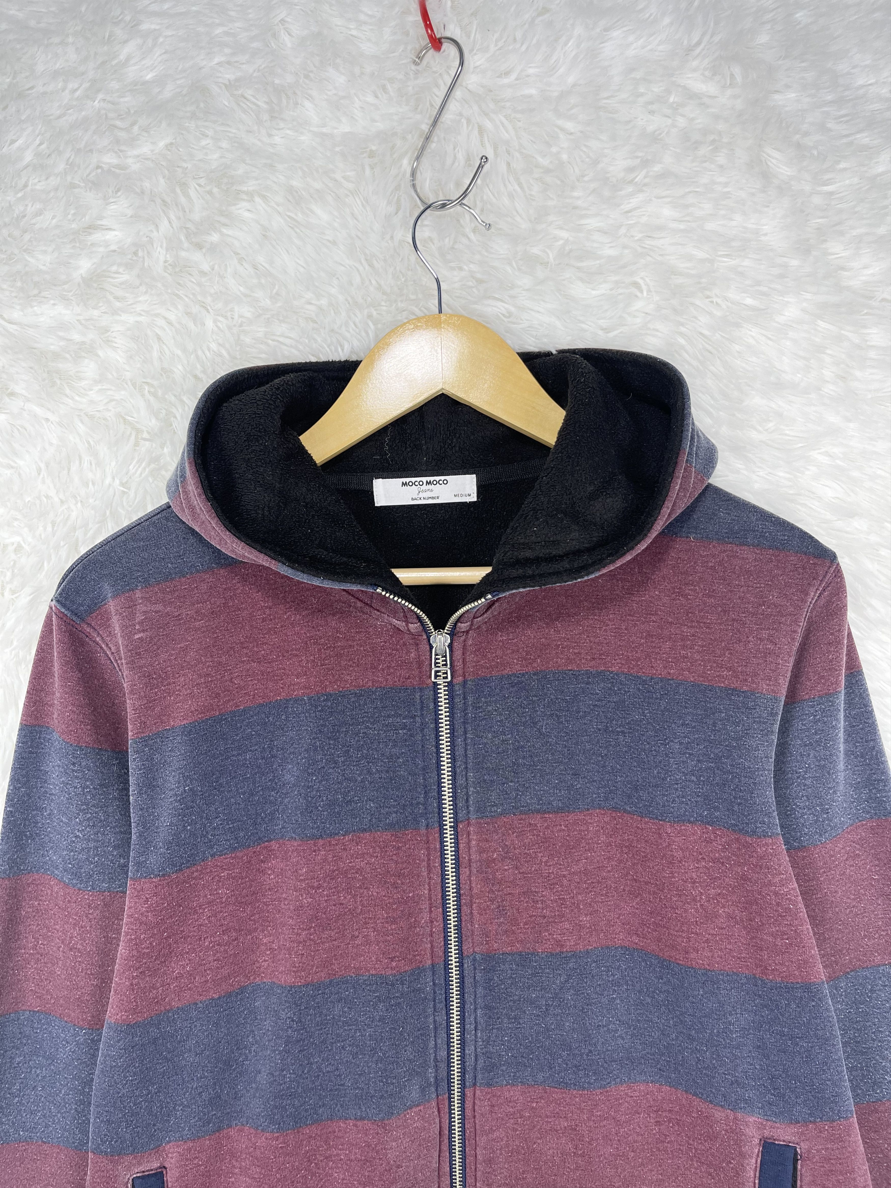 Japanese Brand Vintage Moco Moco Back Number Striped Sweatshirt AS0031 Size US M / EU 48-50 / 2 - 3 Thumbnail