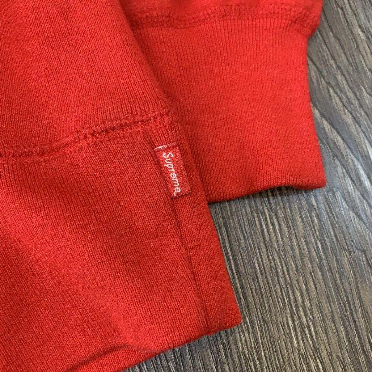 Supreme Supreme FW16 Red on Red Embroidery Reverse Weave Hoodie Size US L / EU 52-54 / 3 - 4 Thumbnail