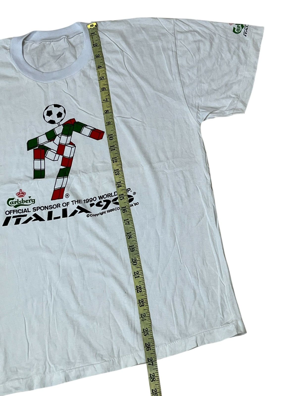 Sports Specialties RARE🔥Vintage 80s WORLD CUP ITALIA 1990 by carlsberg t shirt Size US L / EU 52-54 / 3 - 12 Thumbnail