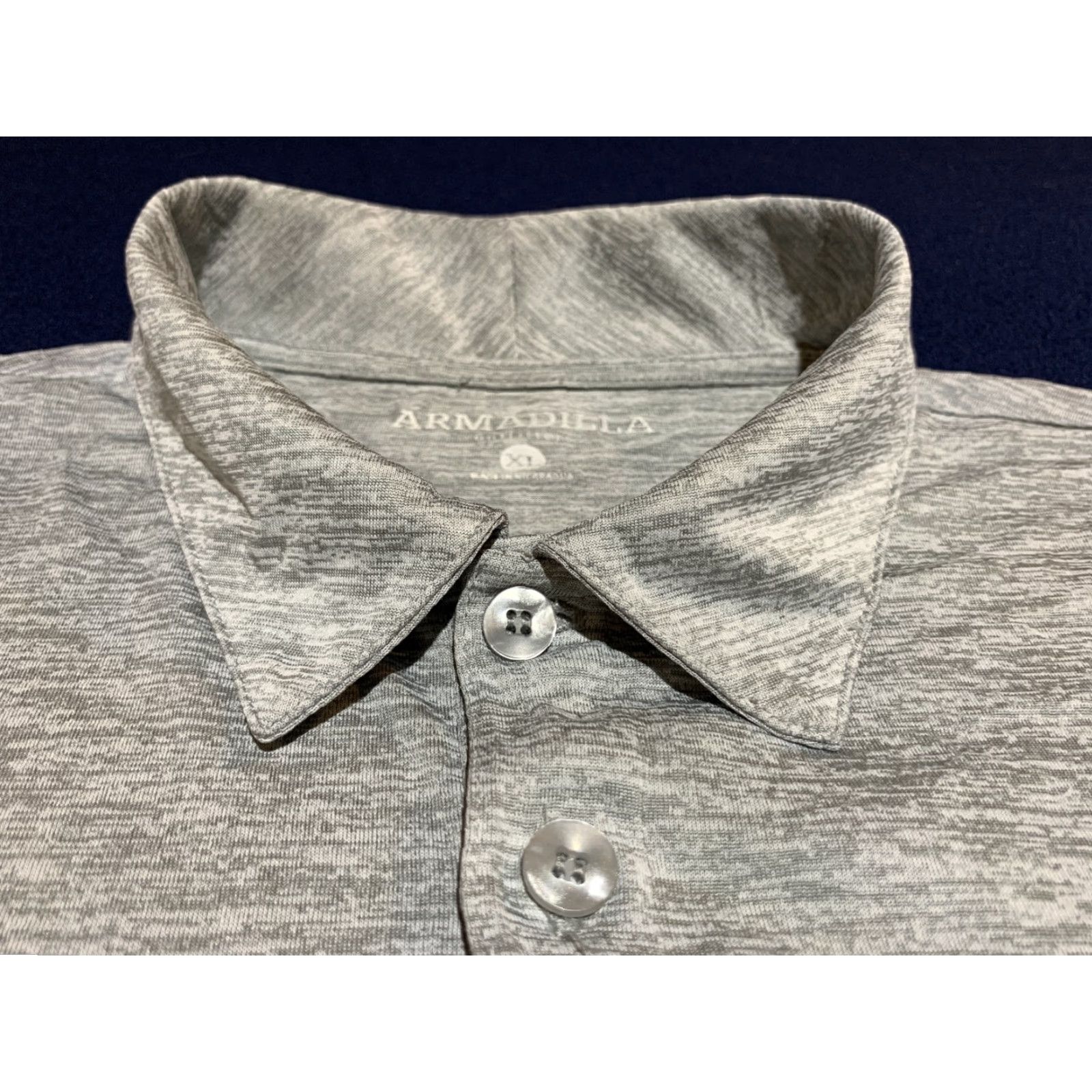Vintage Armadilla Polo Shirt XL Gray 100% Polyester Size US XL / EU 56 / 4 - 5 Thumbnail