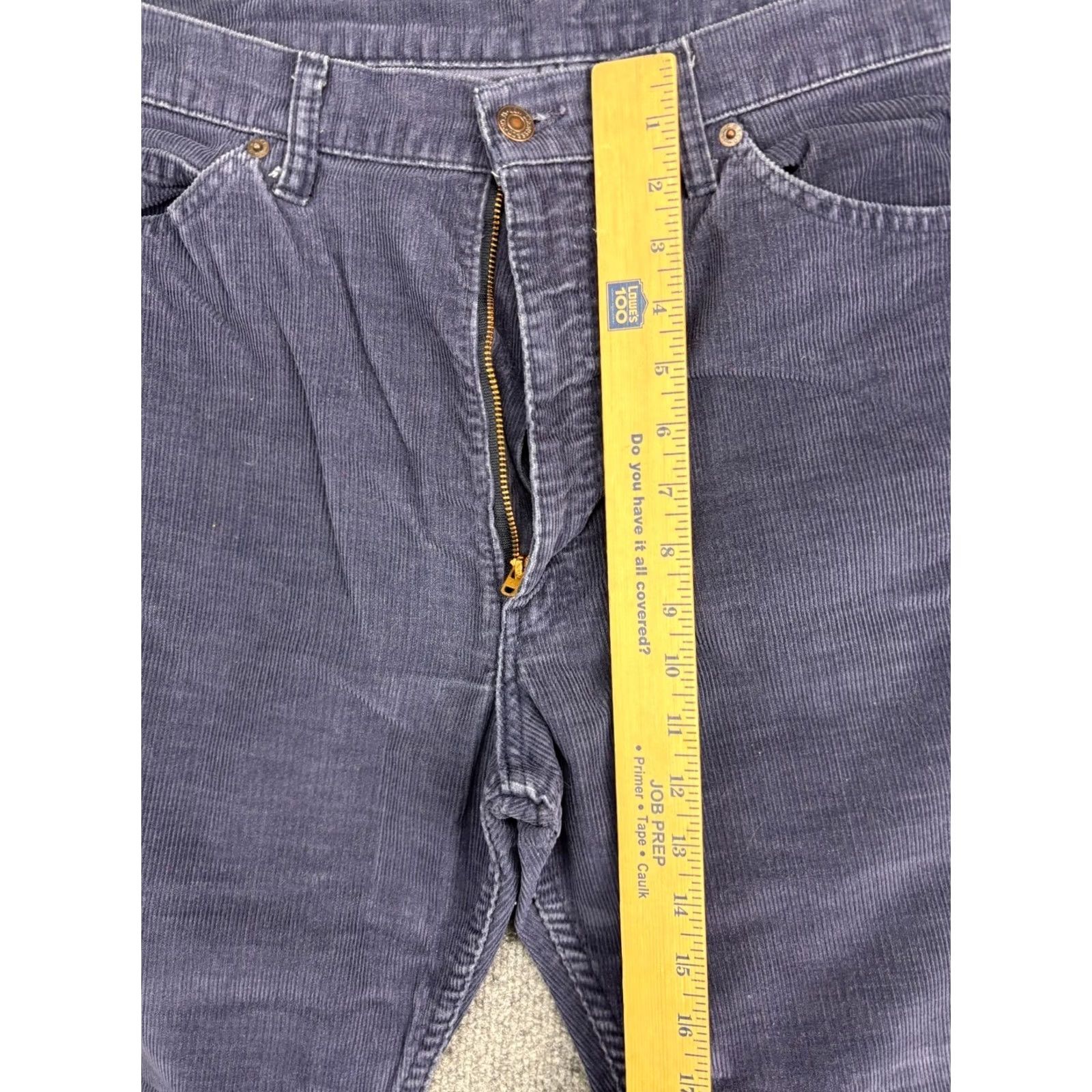 Levi's VINTAGE Levi's Corduroy Pants Men's W36 x L26 Blue Bootcut White Tab 80s Jeans Men Size US 36 / EU 52 - 5 Thumbnail