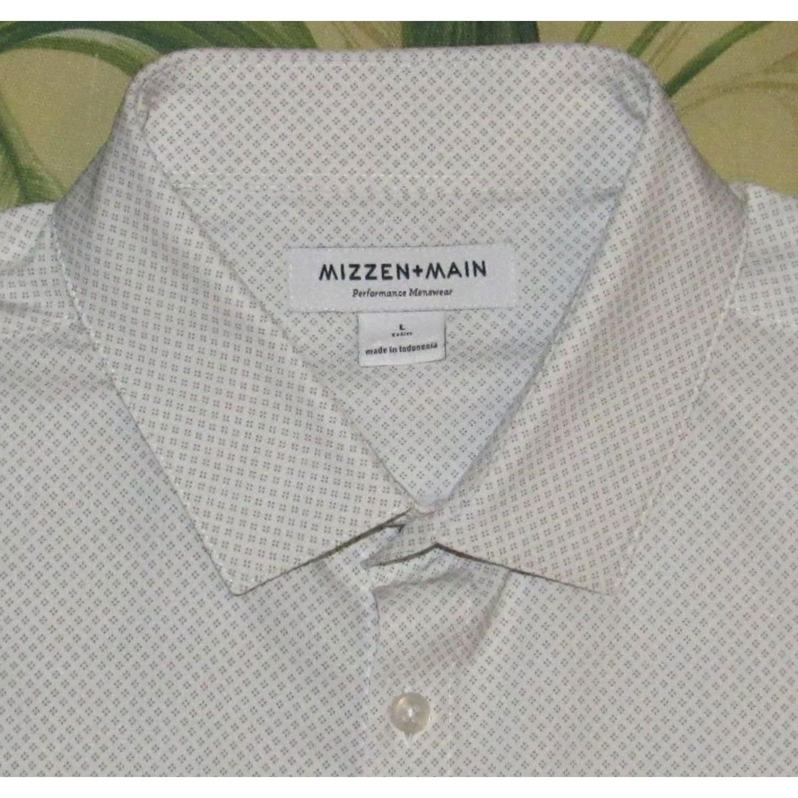 Mizzen+Main Mizzen+Main White Printed Long Sleeve Button Down Shirt Trim Large Mens XS-XL Size US L / EU 52-54 / 3 - 2 Thumbnail