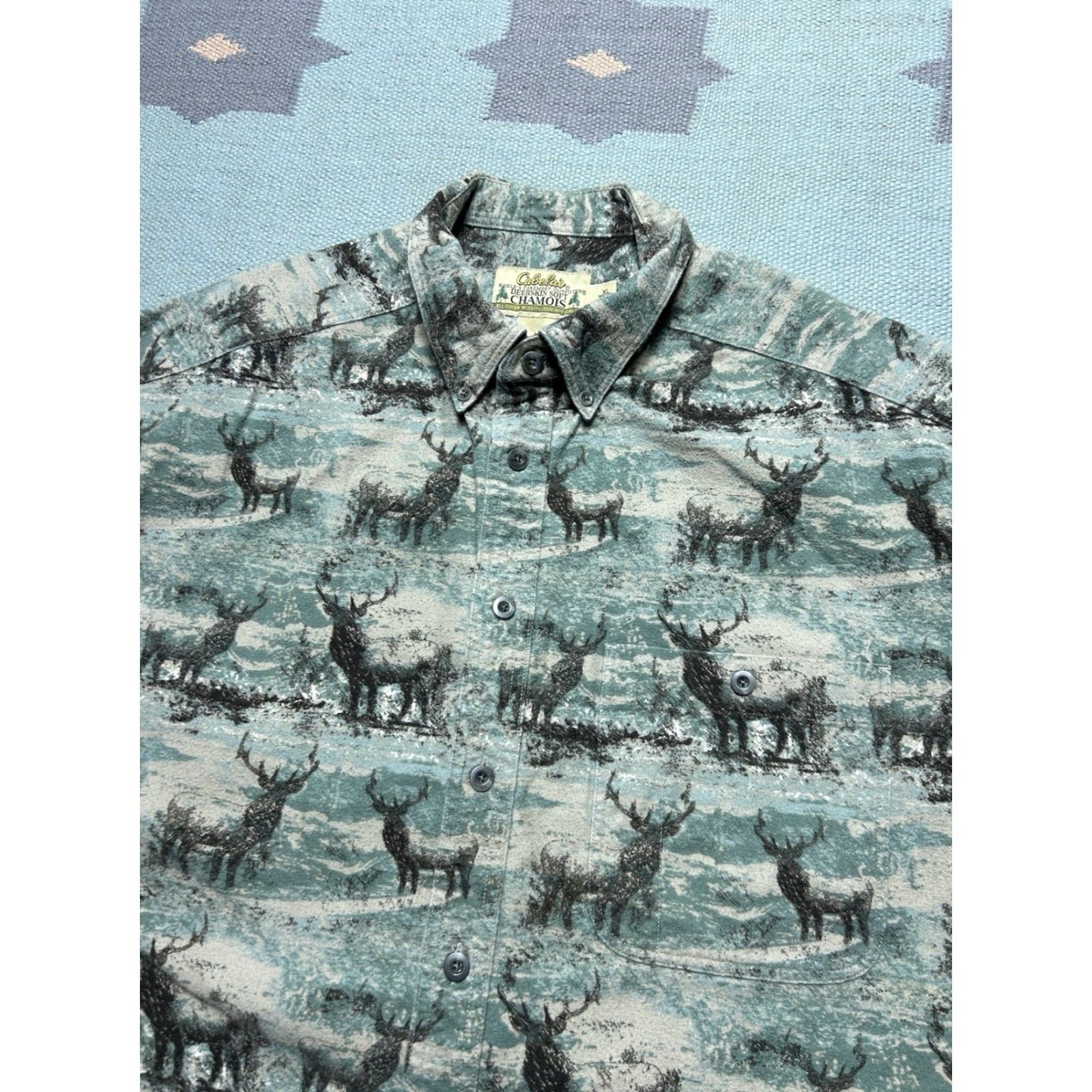 Vintage VINTAGE Cabela's Long Sleeve Button Shirt Deer Print Deerskin Chamois XL Tall Mens Size US XL / EU 56 / 4 - 4 Thumbnail