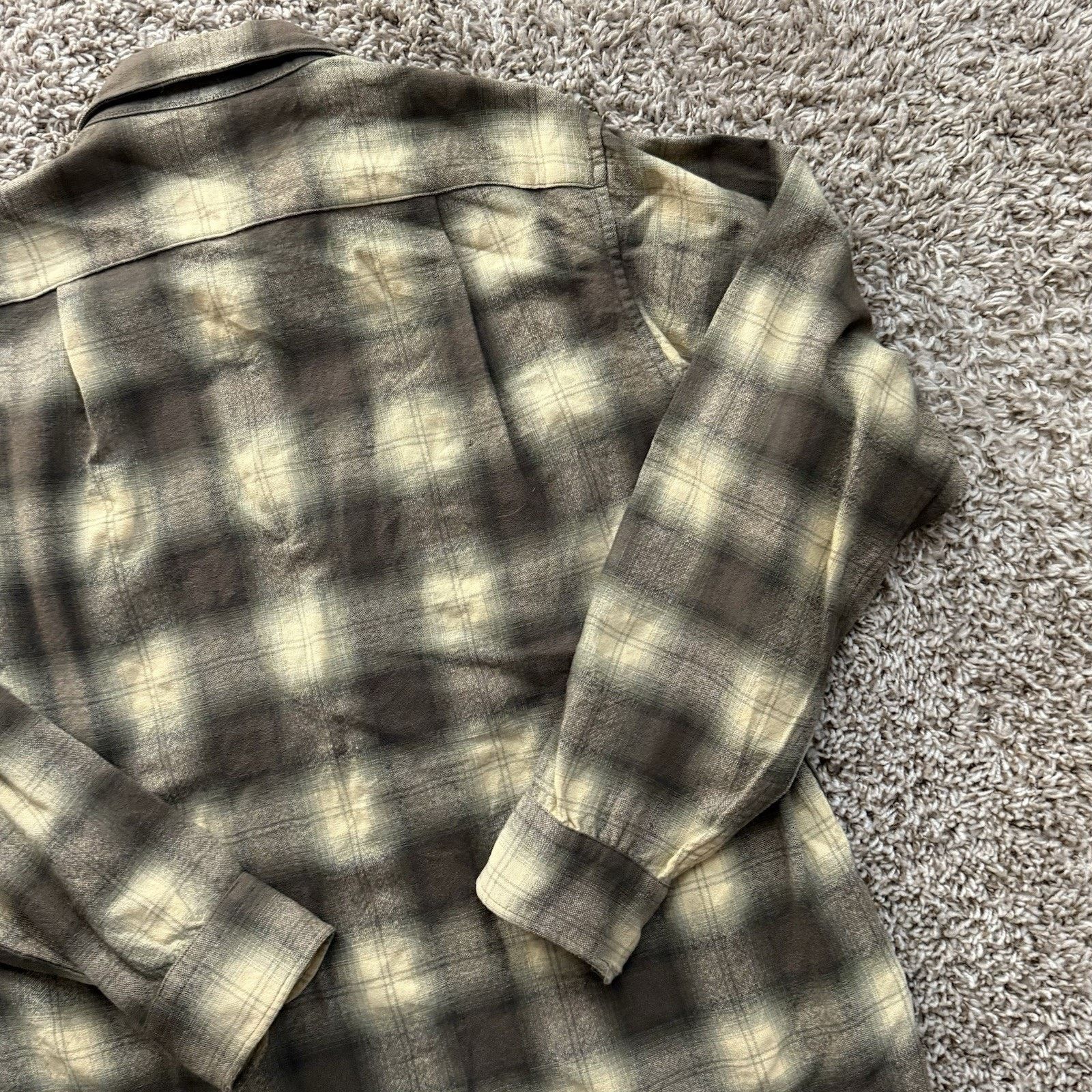Pendleton × Vintage Vintage Pendleton Shadow Plaid Green Brown Wool Button Shirt Size US M / EU 48-50 / 2 - 11 Thumbnail