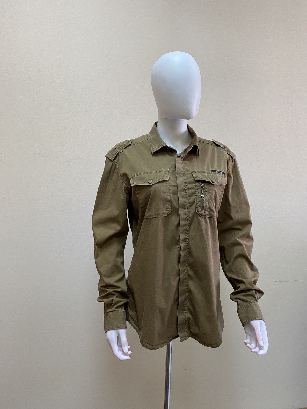 Diesel Diesel Vintage Multi Pocket Brown Button Up Y2K Shirt Size L Size L / US 10 / IT 46 - 2 Thumbnail