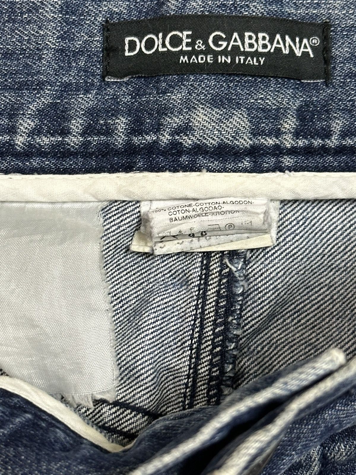 Dolce & Gabbana Vintage Dolce & Gabbana Mud Faded Wash Style Distress Jeans Size US 35 - 9 Thumbnail
