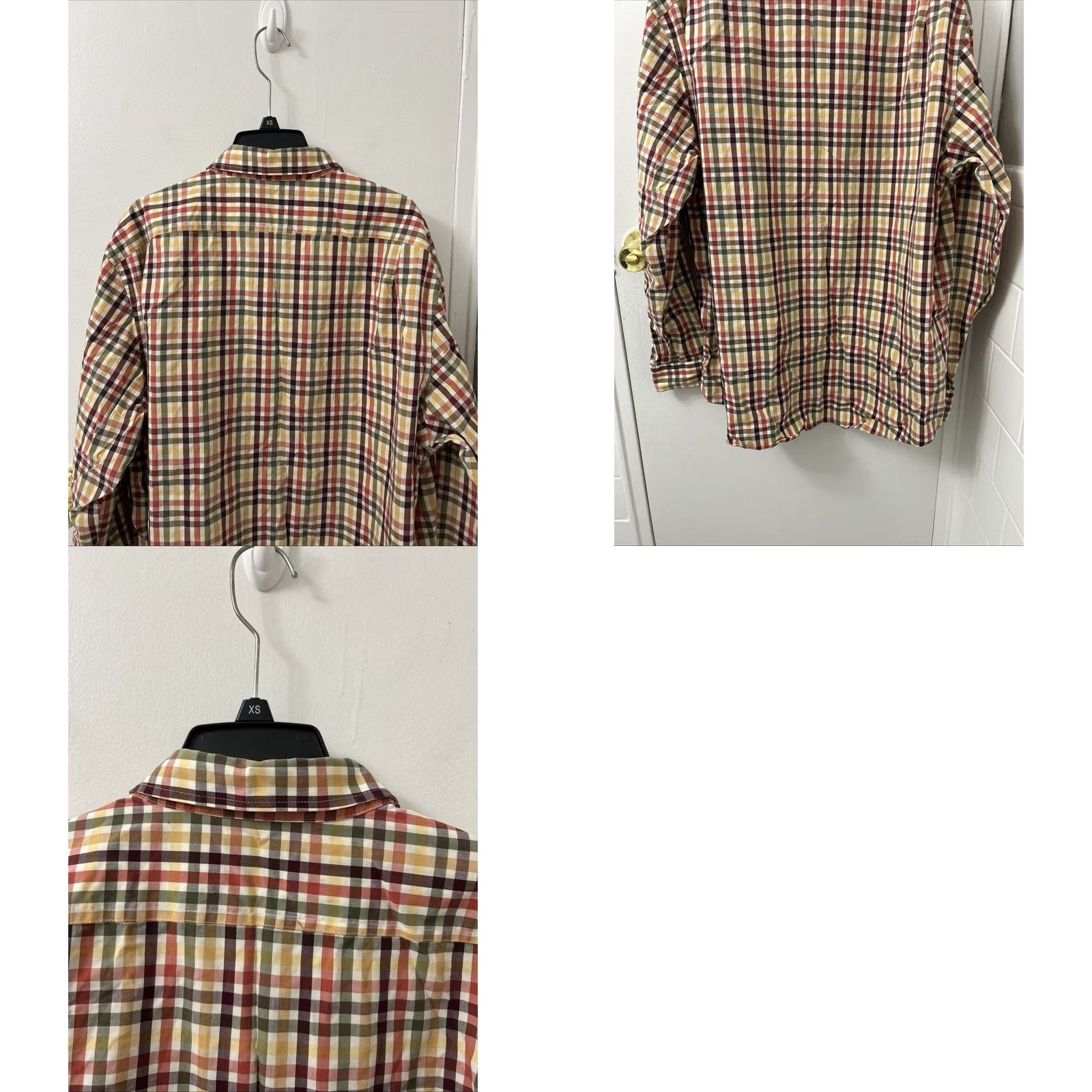 Vintage LL Bean Shirt Mens Large Red Orange Plaid Oxford Button Down Long Sleeve 505642 Size US L / EU 52-54 / 3 - 8 Thumbnail