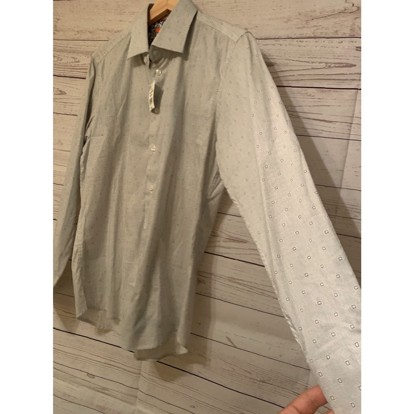 Tallia Tallia Sport Dress Shirt Men 15 32/33 Pink Orange Long Sleeve Button-Down Collar 34/35 Standard Cuff Regular Size 15 Tallia Sport Mens Shirt Size 40R - 4 Thumbnail