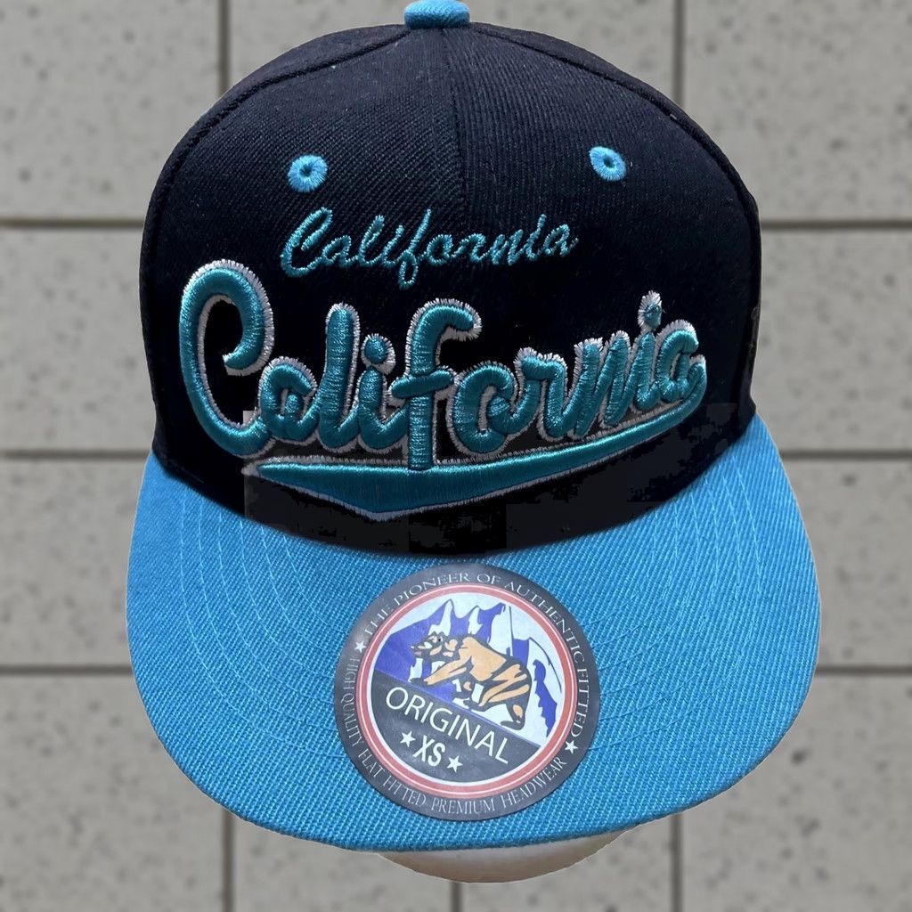 Vintage VINTAGE California Black Blue Teal Adjustable Hat Men XS Streetwear Cap Adjustable NEW Size ONE SIZE - 1 Thumbnail