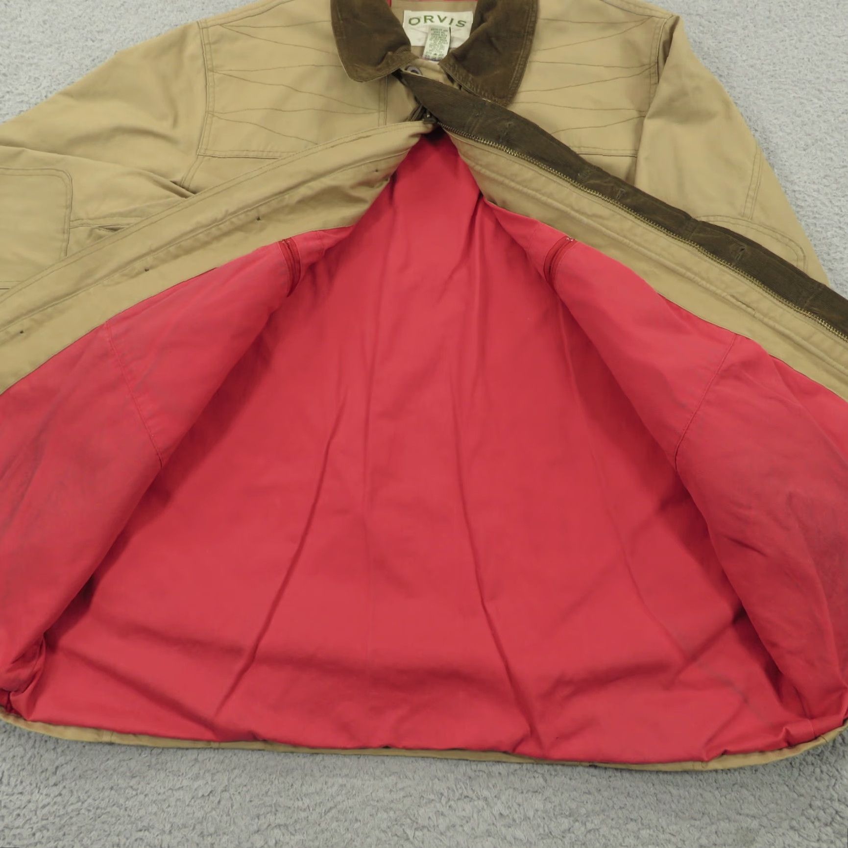 Orvis Orvis Jacket Men XL Chore Barn Shooting Patch Hunting Khaki Lined Corduroy Coat Size US XL / EU 56 / 4 - 7 Thumbnail