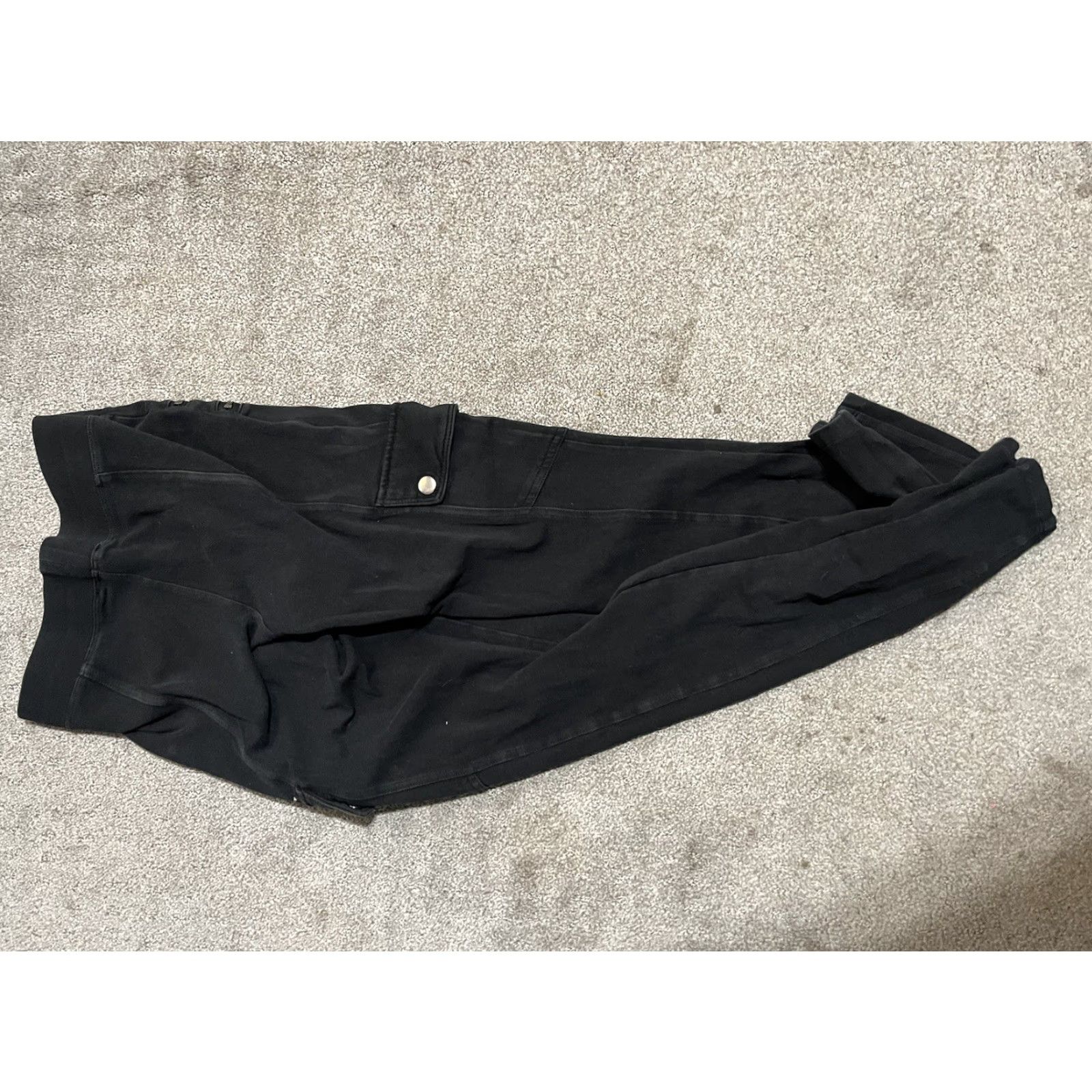 Express Express Leggings Black XS Women's Pull On Zipper Pocket Cargo Pockets Size 26" / US 2 / IT 38 - 3 Thumbnail