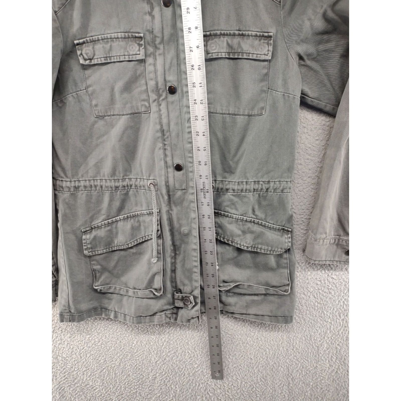 Vintage PER SE Cotton Military Utility Field Women's Snap Zip Jacket Small Gray Army Style Jacket Women Mens? Size S / US 4 / IT 40 - 7 Thumbnail