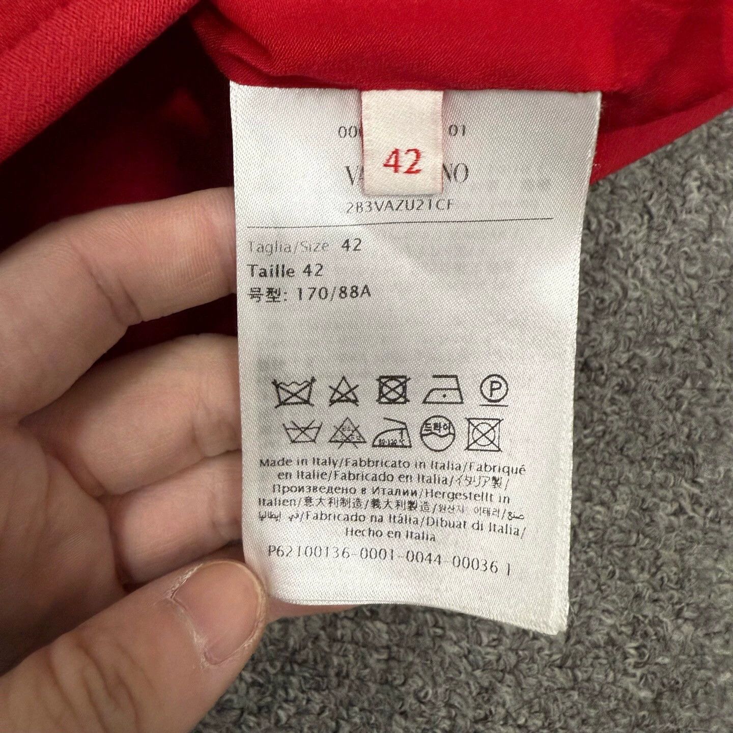 Valentino Valentino 25 SS VLOGO pocket red silk wool dress Size M / US 6-8 / IT 42-44 - 4 Thumbnail