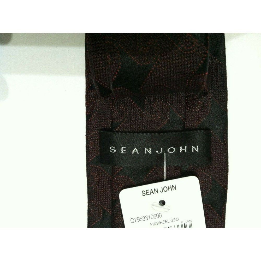 Sean John SEAN JOHN MENS NEW BURGUNDY 83%SILK 17%VISCOSE TIE WIDTH: 3" Size ONE SIZE - 2 Thumbnail