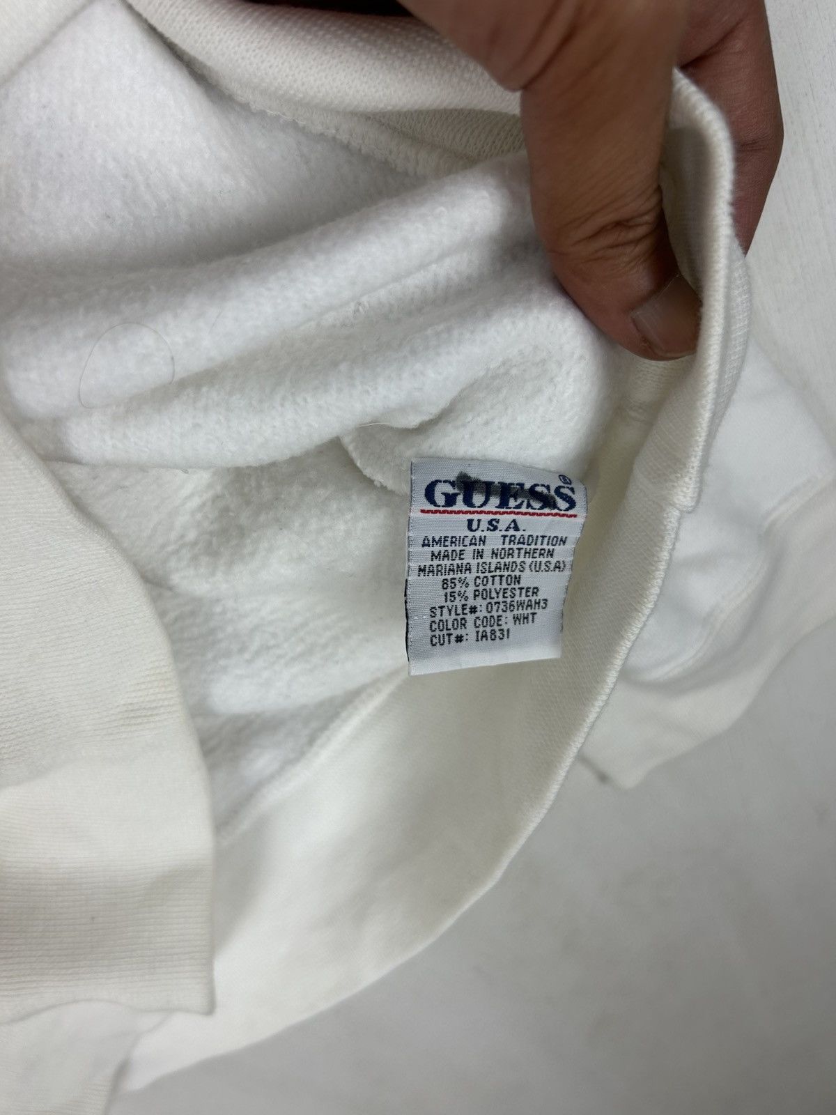 Guess × Vintage Vintage Guess Oscar De La Hoya Sweatshirt–90s Boxing Legend, Size US L / EU 52-54 / 3 - 3 Thumbnail
