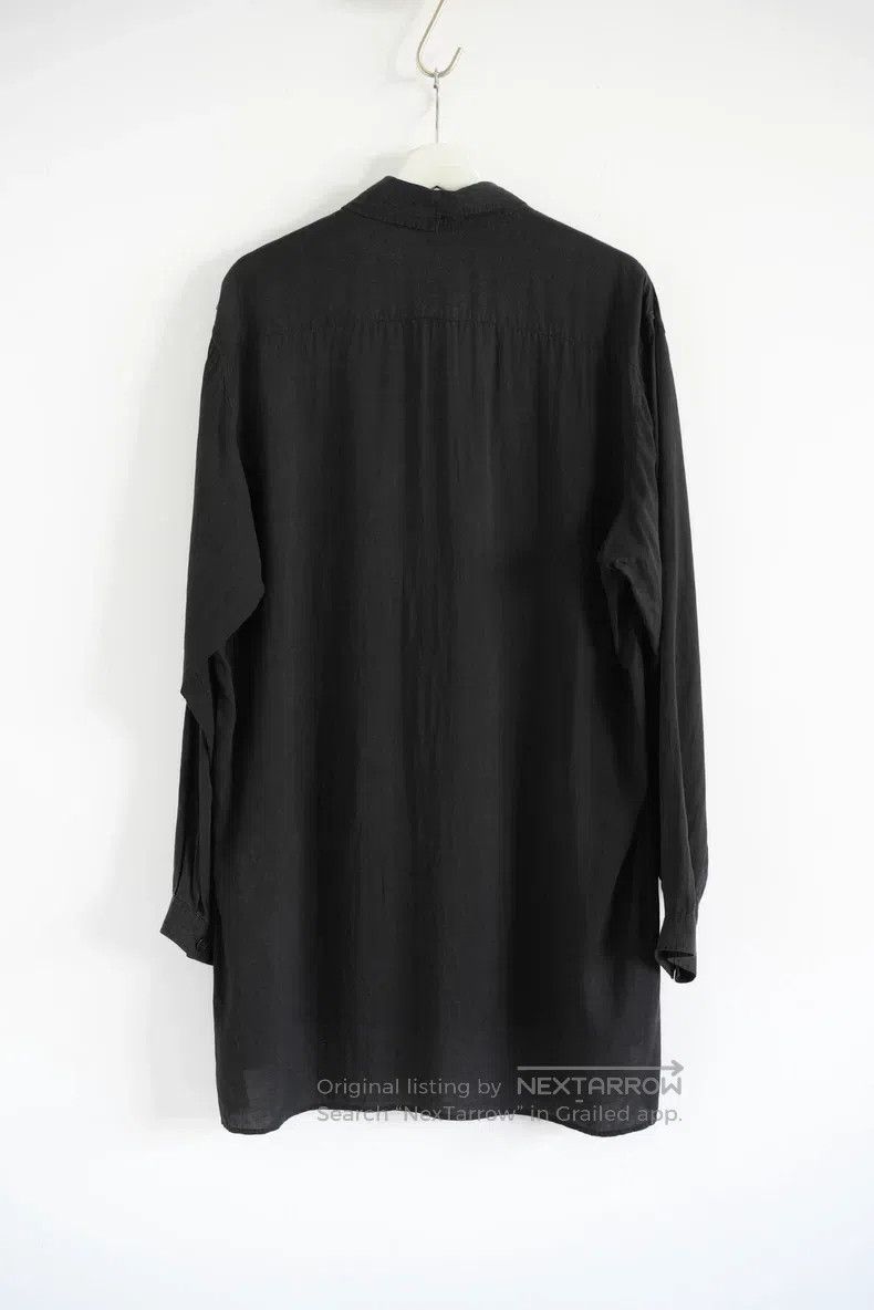 Yohji Yamamoto YOHJI YAMAMOTO Asymmetrical Collar Tencel Shirt Size US L / EU 52-54 / 3 - 2 Thumbnail