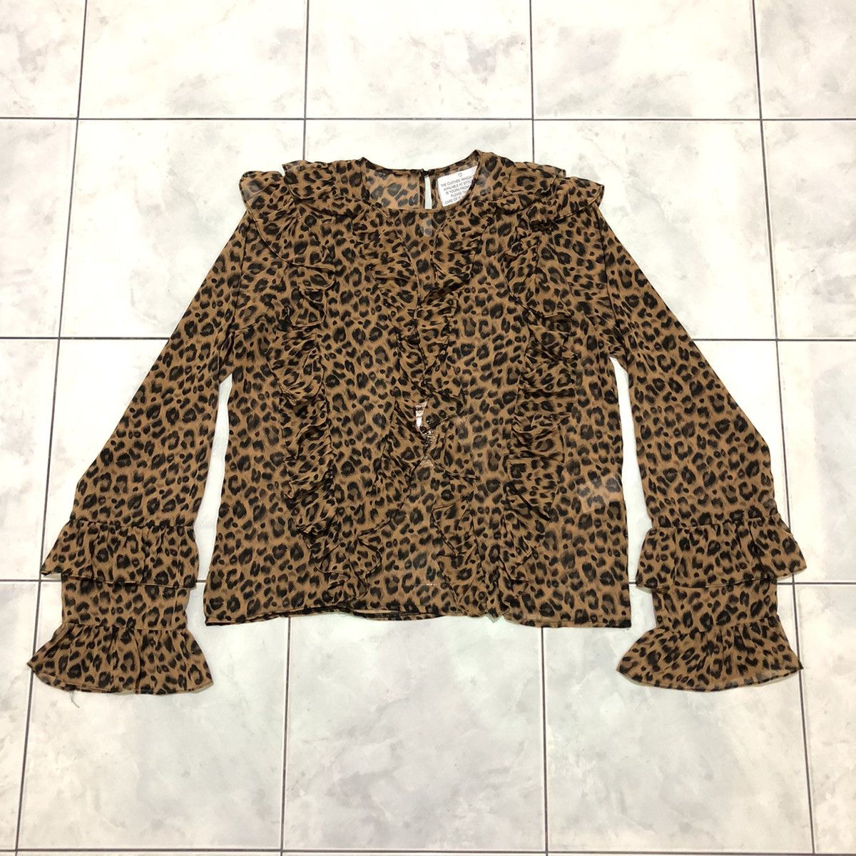 If Six Was Nine Style Nanda Leopard Blouse Asian Style Korean & Japanese Size ONE SIZE - 13 Thumbnail