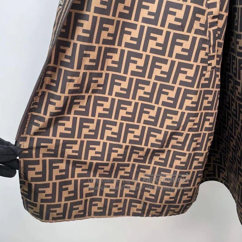 Fendi Fendi Monogrammed Double F Printed Striped Mid-Length Hood Size US M / EU 48-50 / 2 - 5 Thumbnail