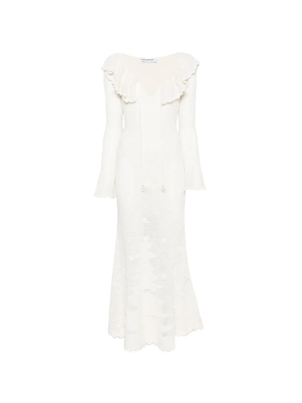 Self-Portrait Floral Crochet Midi Dress Size M / US 6-8 / IT 42-44 - 1 Thumbnail