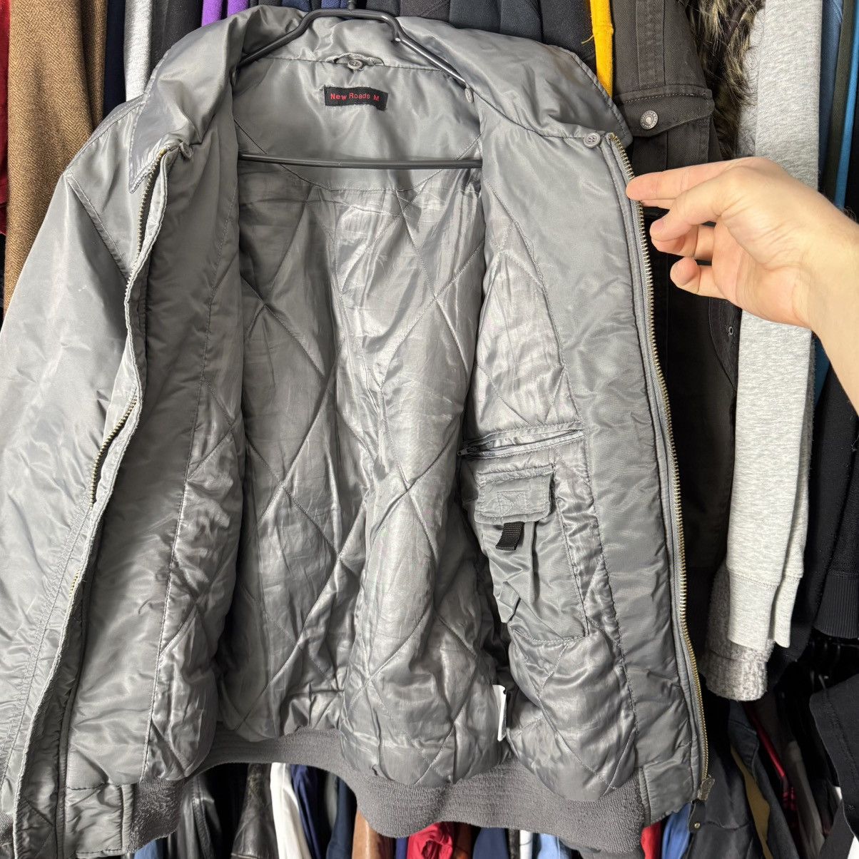 Japanese Brand × Vintage Vintage Silver Boxy Bomber Jacket Baggy Japan Flyers M1 Size US M / EU 48-50 / 2 - 6 Thumbnail