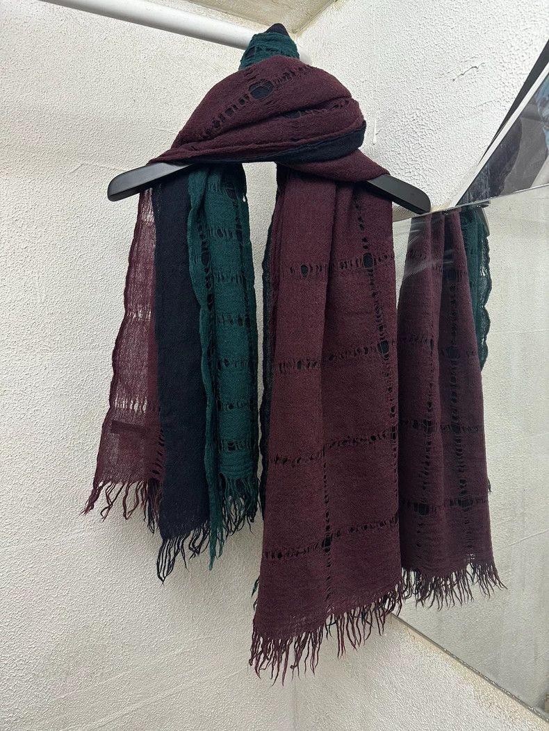 Y's Y's Triple Destruction Color-Block Scarf Size ONE SIZE - 2 Thumbnail