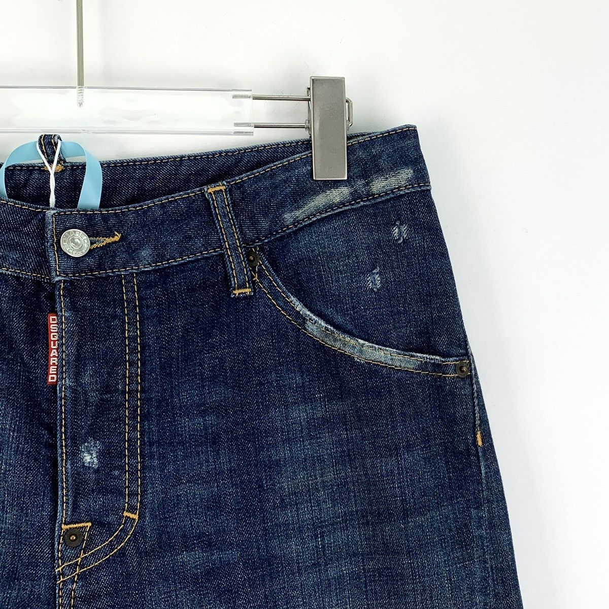 Dsquared2 Dsquared2 Dark Blue Washed Vintage Ripped Denim Pants K26WX Size US 28 / EU 44 - 3 Thumbnail
