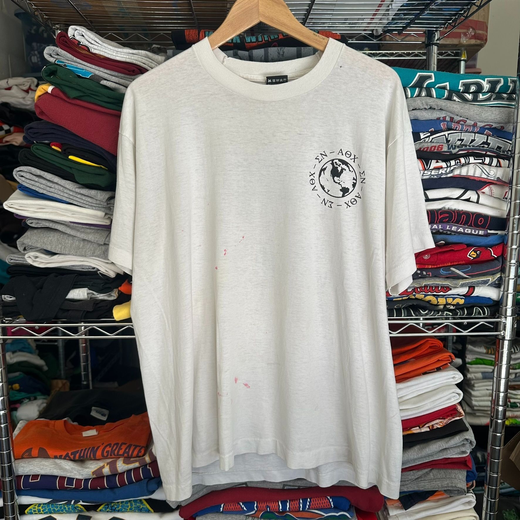 Fruit Of The Loom Vintage 90s Save the Earth T-Shirt Gorpcore Environmental Si Size US XL / EU 56 / 4 - 3 Thumbnail