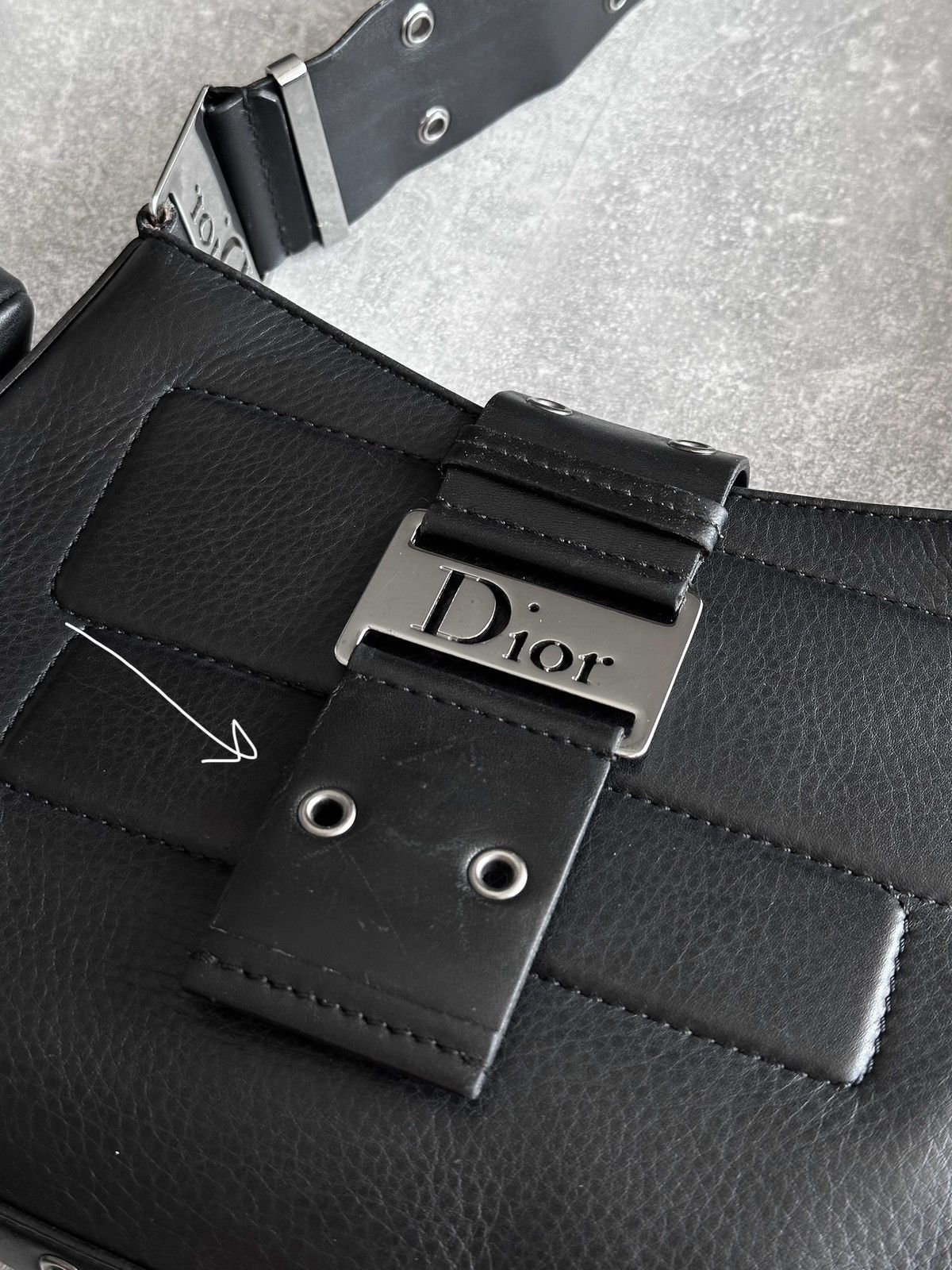 Dior DIOR Street Chic Columbus Evening Black Leather Shoulder Bag Size ONE SIZE - 25 Thumbnail