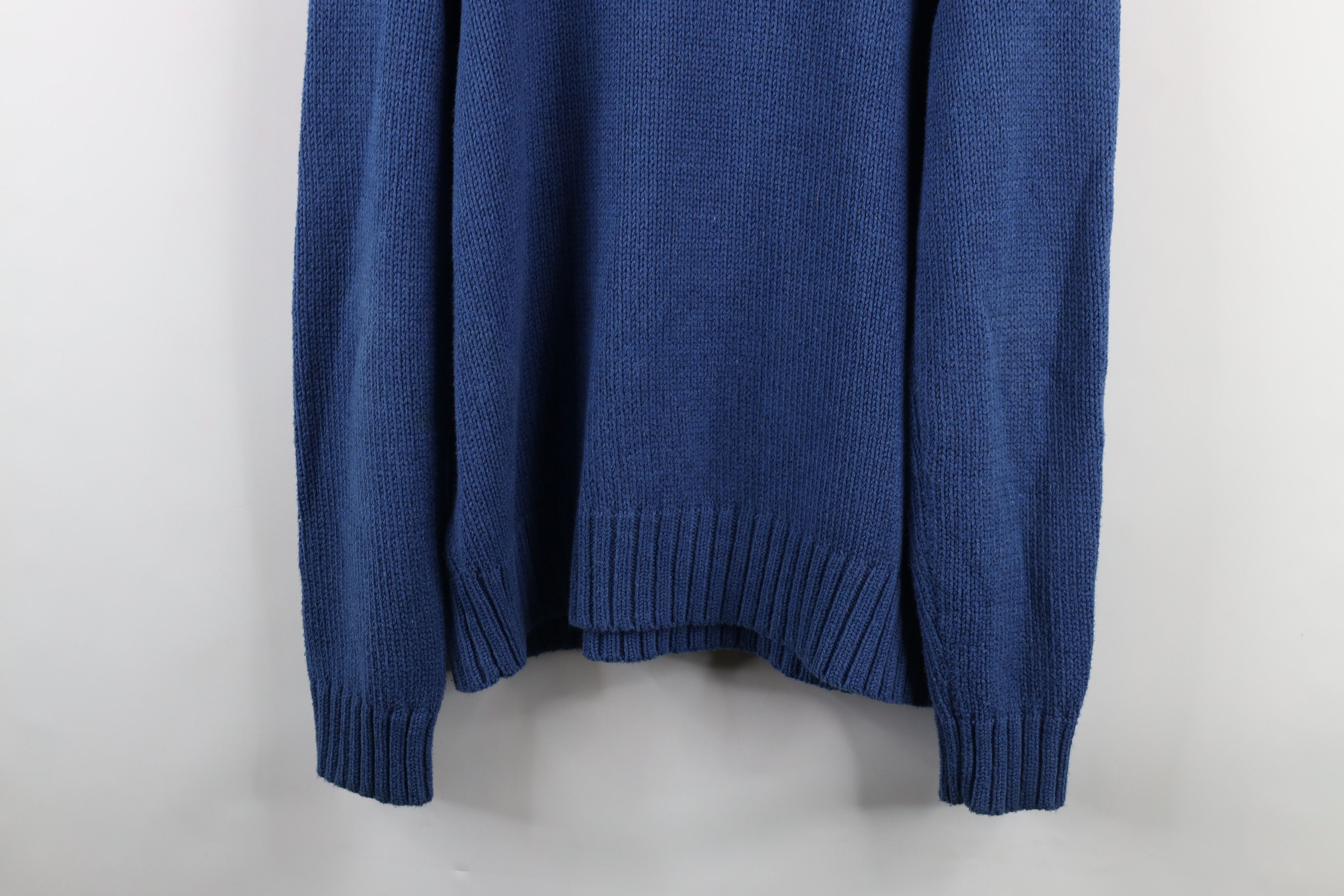 Ralph Lauren × Vintage Vintage 90s Ralph Lauren Knit Crewneck Sweater Blue Size US L / EU 52-54 / 3 - 10 Thumbnail