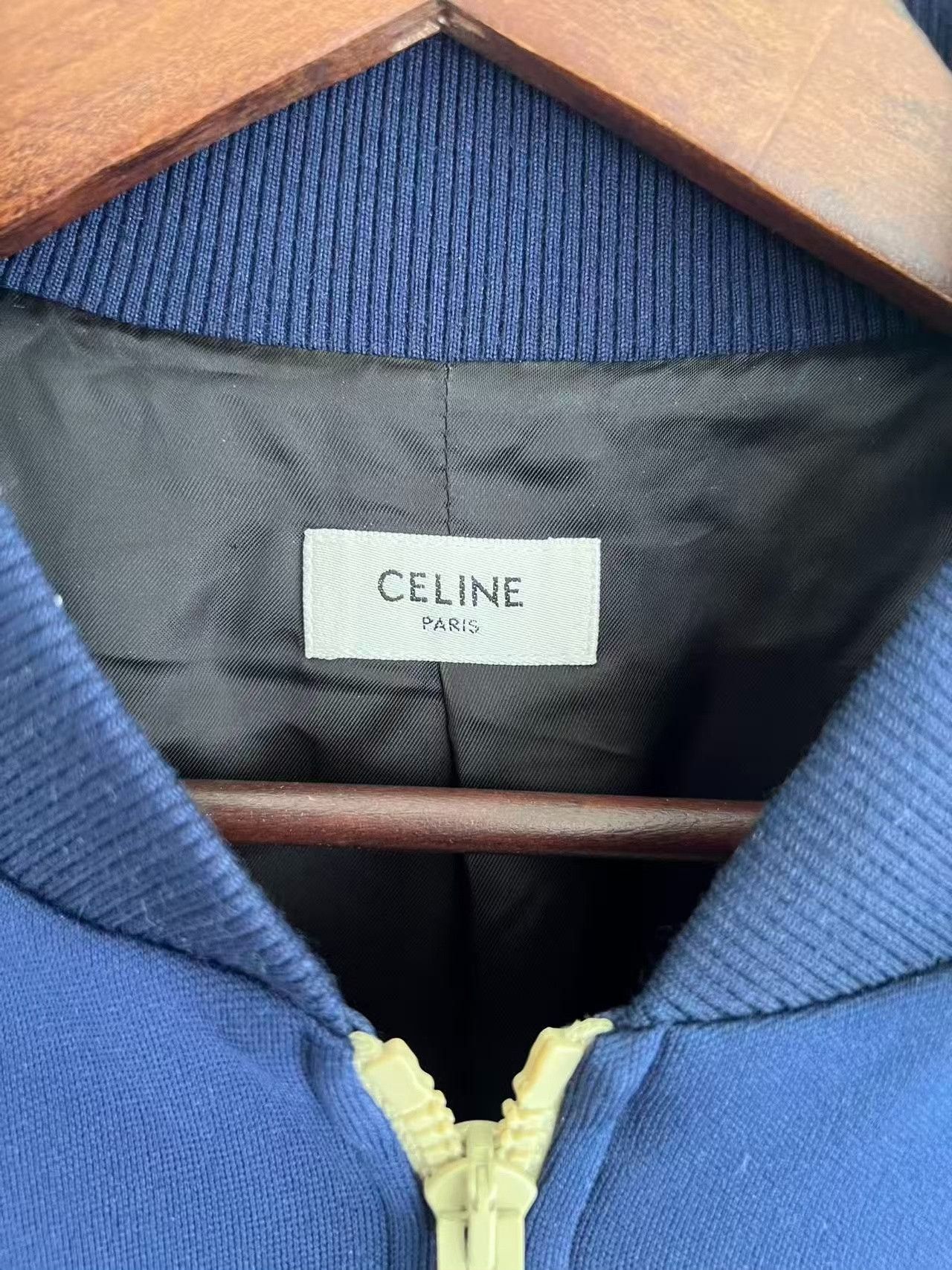 Celine Celine Navy Triomphe Embroidery Stripe Jacket Size US L / EU 52-54 / 3 - 3 Thumbnail