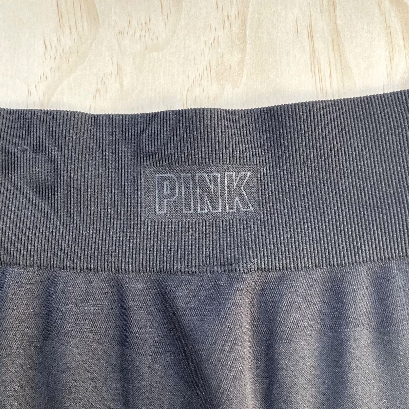 Pinko PINK Victoria's Secret Seamless Leggings Womens Large Black High Rise Yoga Adul t Womens? Size 36" / US 14 / IT 50 - 3 Thumbnail