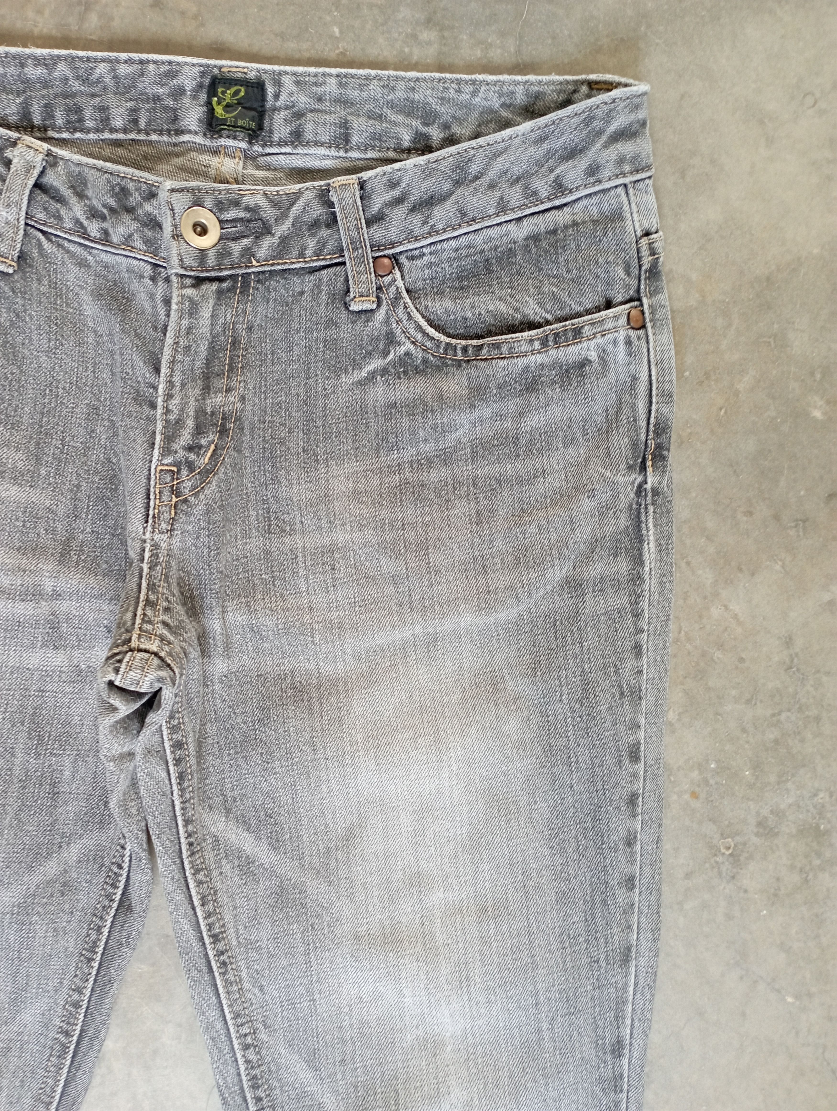 Japanese Brand Flare Jeans Japan Faded Distressed ET BOiTE Low Rise Jeans Size US 30 / EU 46 - 5 Thumbnail