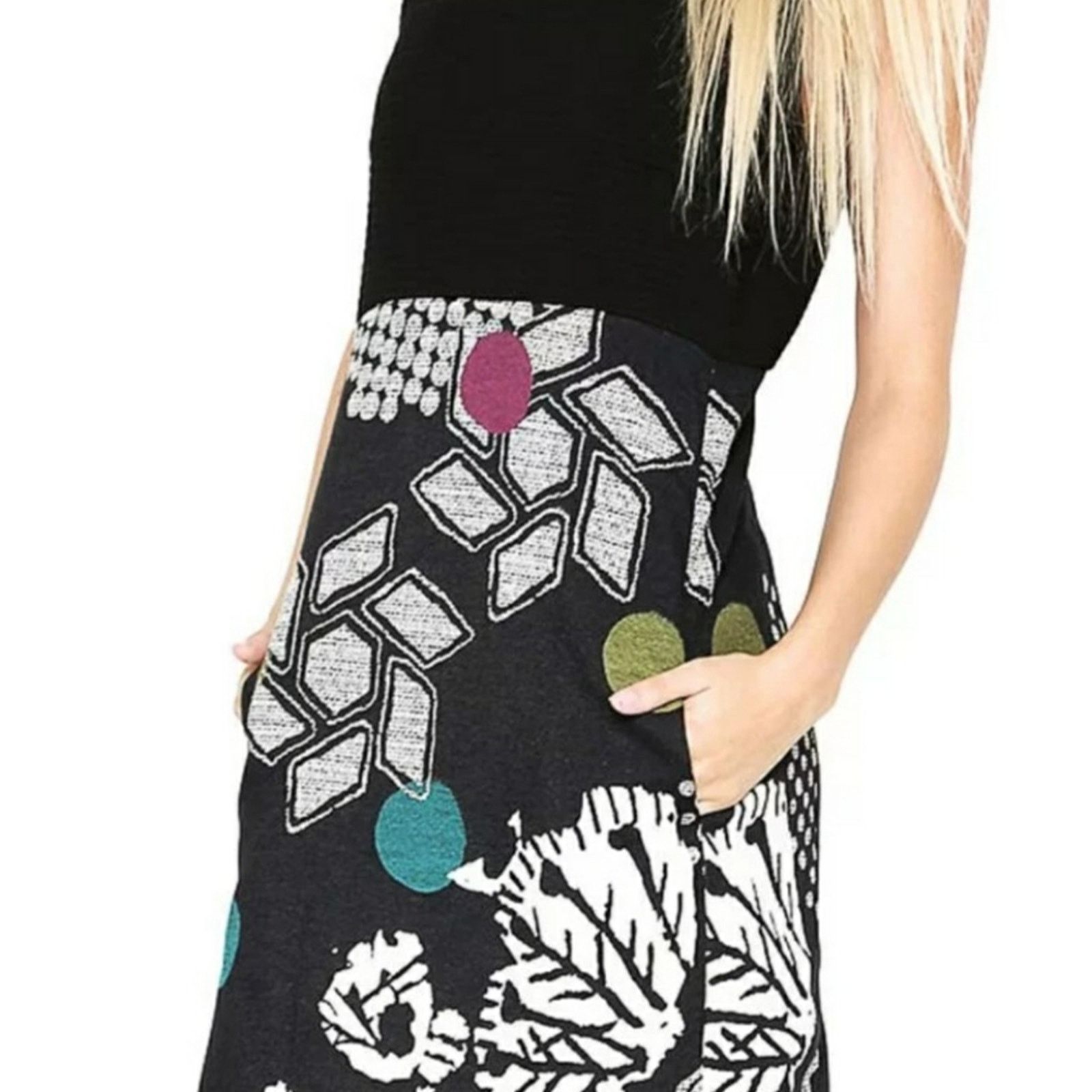 Desigual EUC! Desigual/Lacroix "Sheila" Sleeveless Midi Dress Sz 42 Size M / US 6-8 / IT 42-44 - 8 Thumbnail