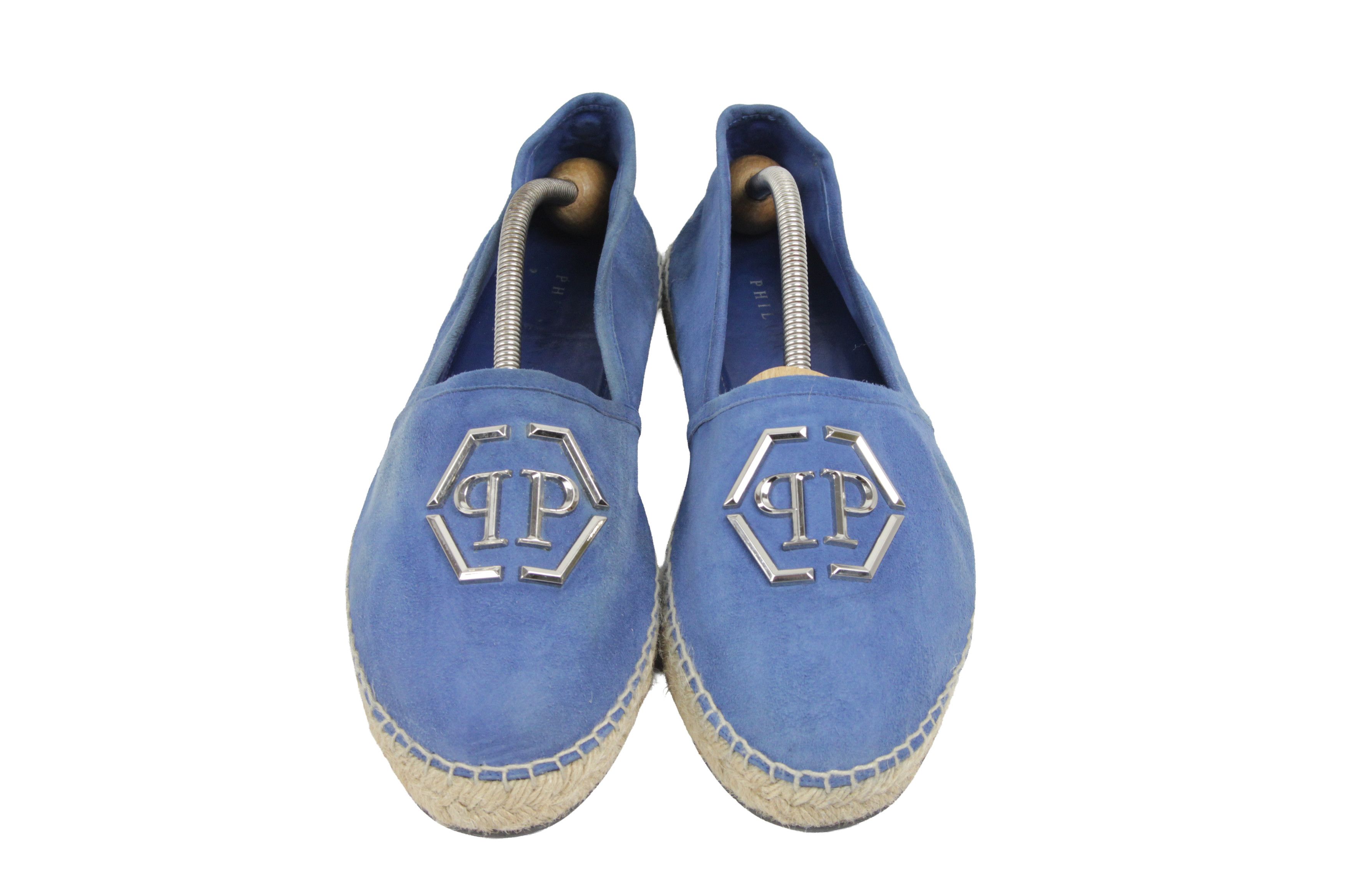 Philipp Plein Skull Logo Y2K Suede Espadrilles Size US 10 / EU 43 - 7 Thumbnail