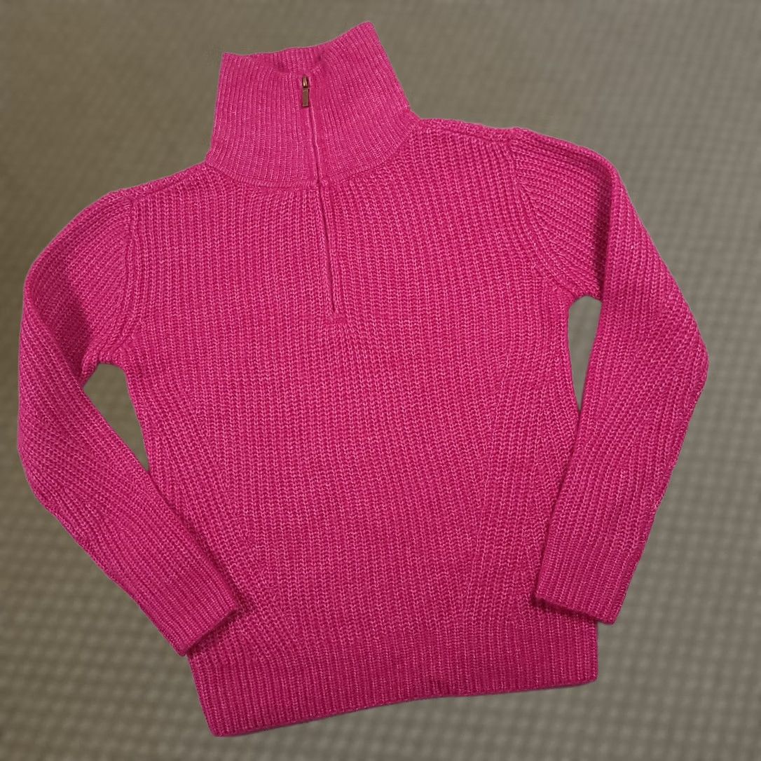 Vintage St. John's Bay 1/4 Zip Knit Sweater Women's Small Pink Soft Ribbed Crochet Shirt Pullover Womens Small Pink 1/4 Zip Knit Sweater Size S / US 4 / IT 40 - 1 Thumbnail