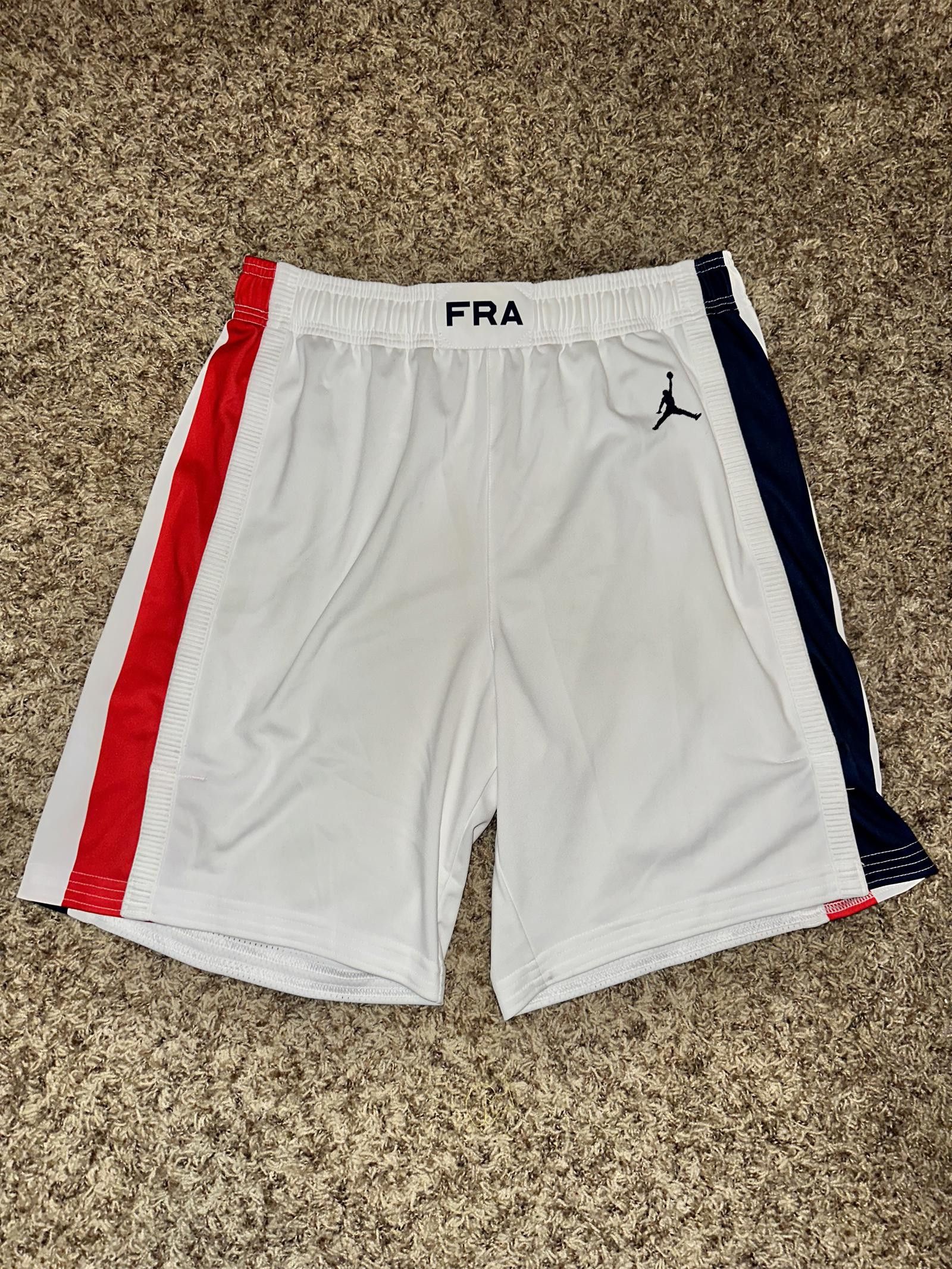 image of Designer Jordan 2020 Tokyo Olympic Game Issued Shorts Frace in White, Men's (Size 40)