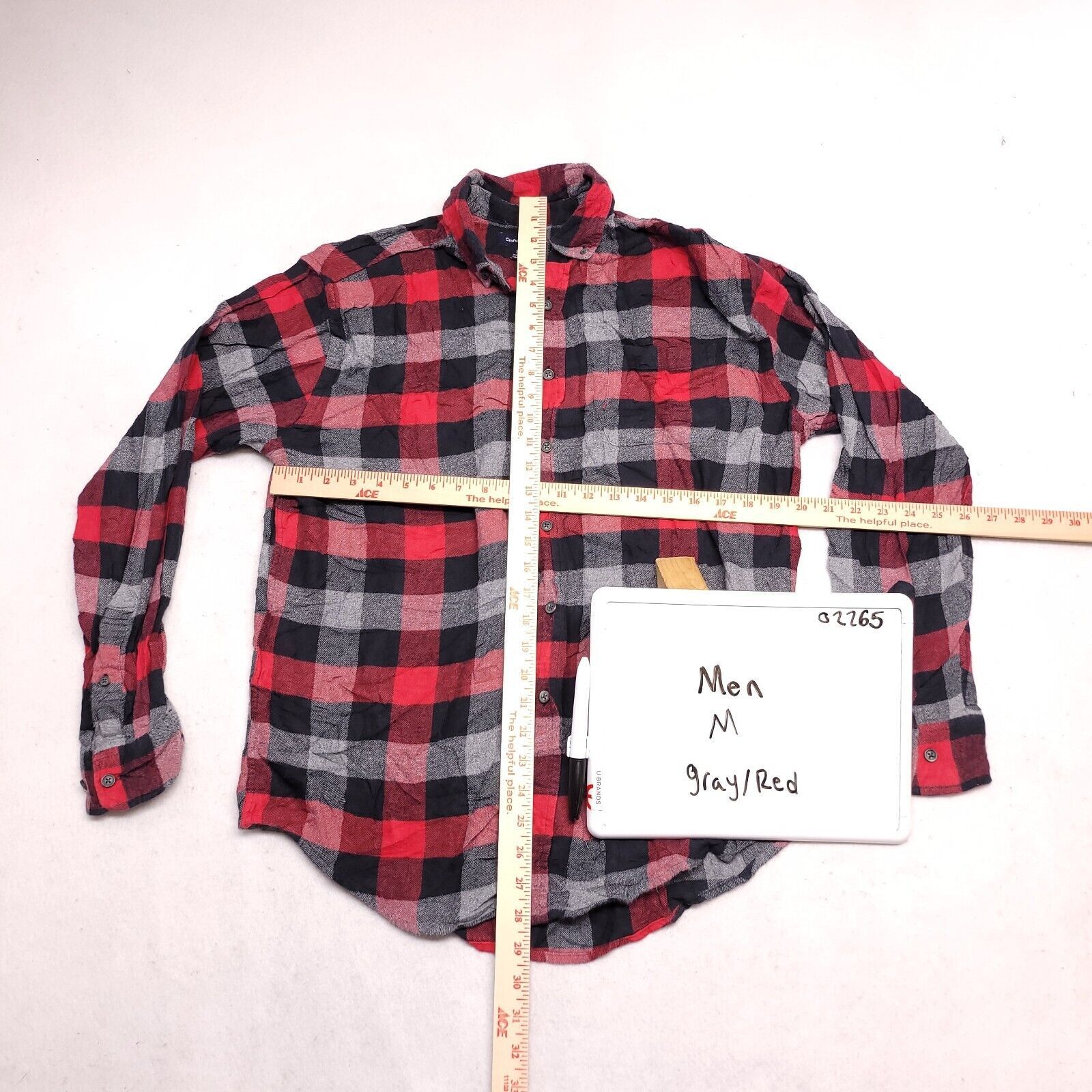 Croft & Barrow Croft & Barrow Gingham Flannel Shirt Mens Size Medium M Red Size US M / EU 48-50 / 2 - 6 Thumbnail