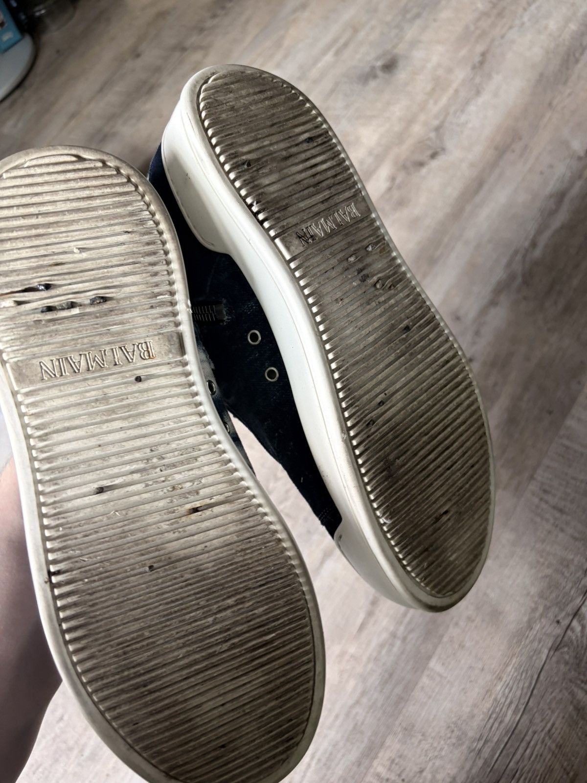 Balmain FW2013 Balmain tie dye denim/suede Leather Sneakers Size US 7 / EU 40 - 6 Thumbnail