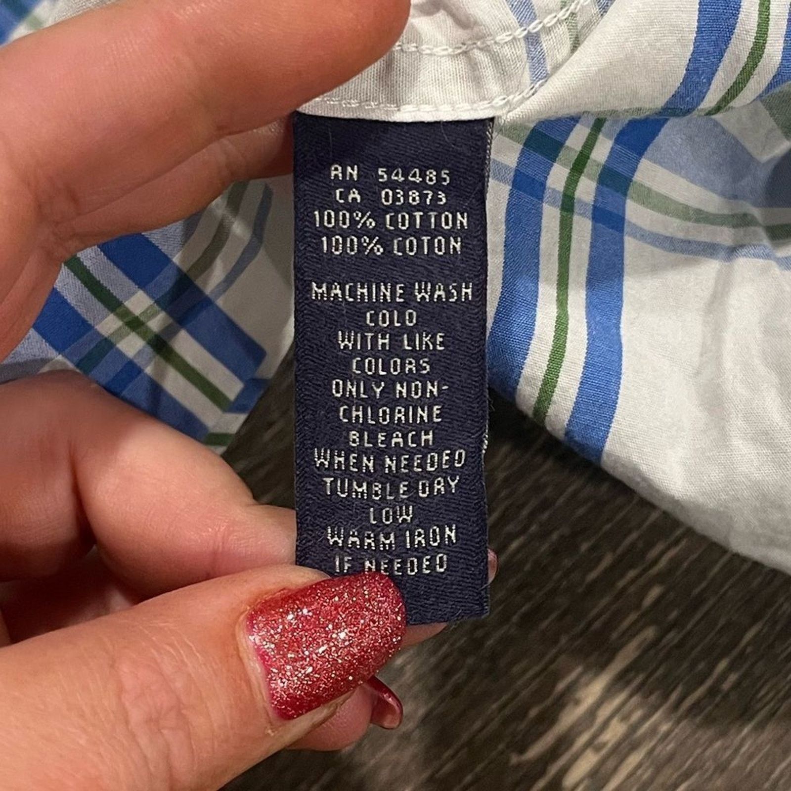 American Eagle Outfitters American Eagle White Blue Plaid Button Front Long Size US M / EU 48-50 / 2 - 4 Thumbnail