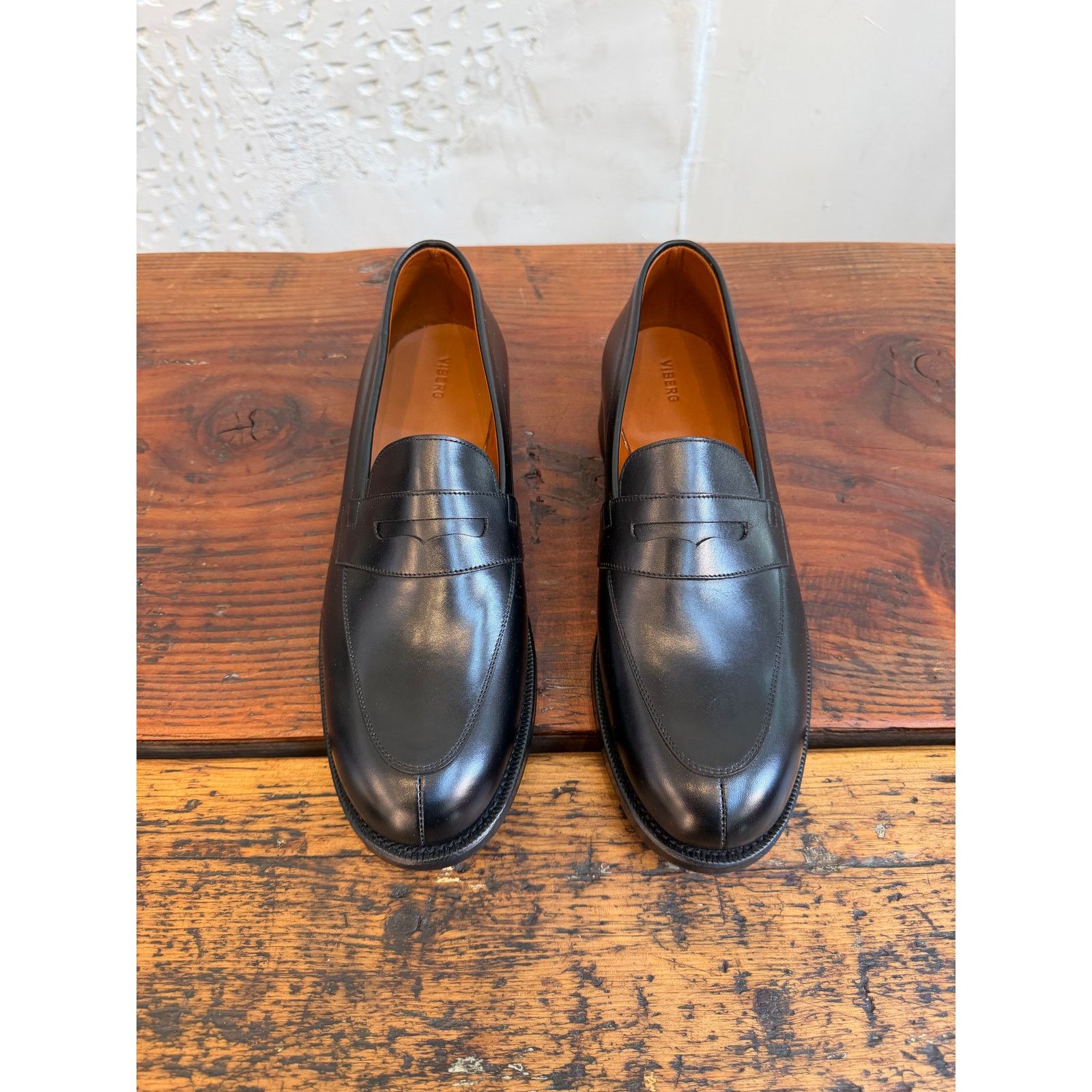 Viberg Viberg 1905 Black Calf Leather Bristol Loafers Size US 9.5 / EU 42-43 - 2 Thumbnail