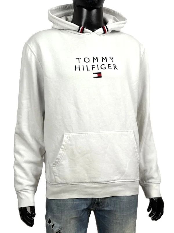 Tommy Hilfiger Tommy Hilfiger Felpa Bianca con Cappuccio Uomo XL Size US XL / EU 56 / 4 - 2 Thumbnail