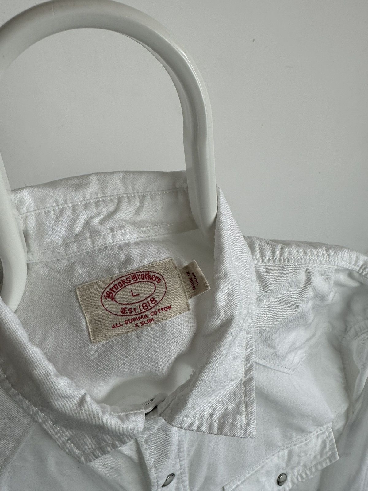 Brooks Brothers × Vintage Brooks & Brothers All Supima Cotton Long Sleeve Shirt Size US L / EU 52-54 / 3 - 3 Thumbnail