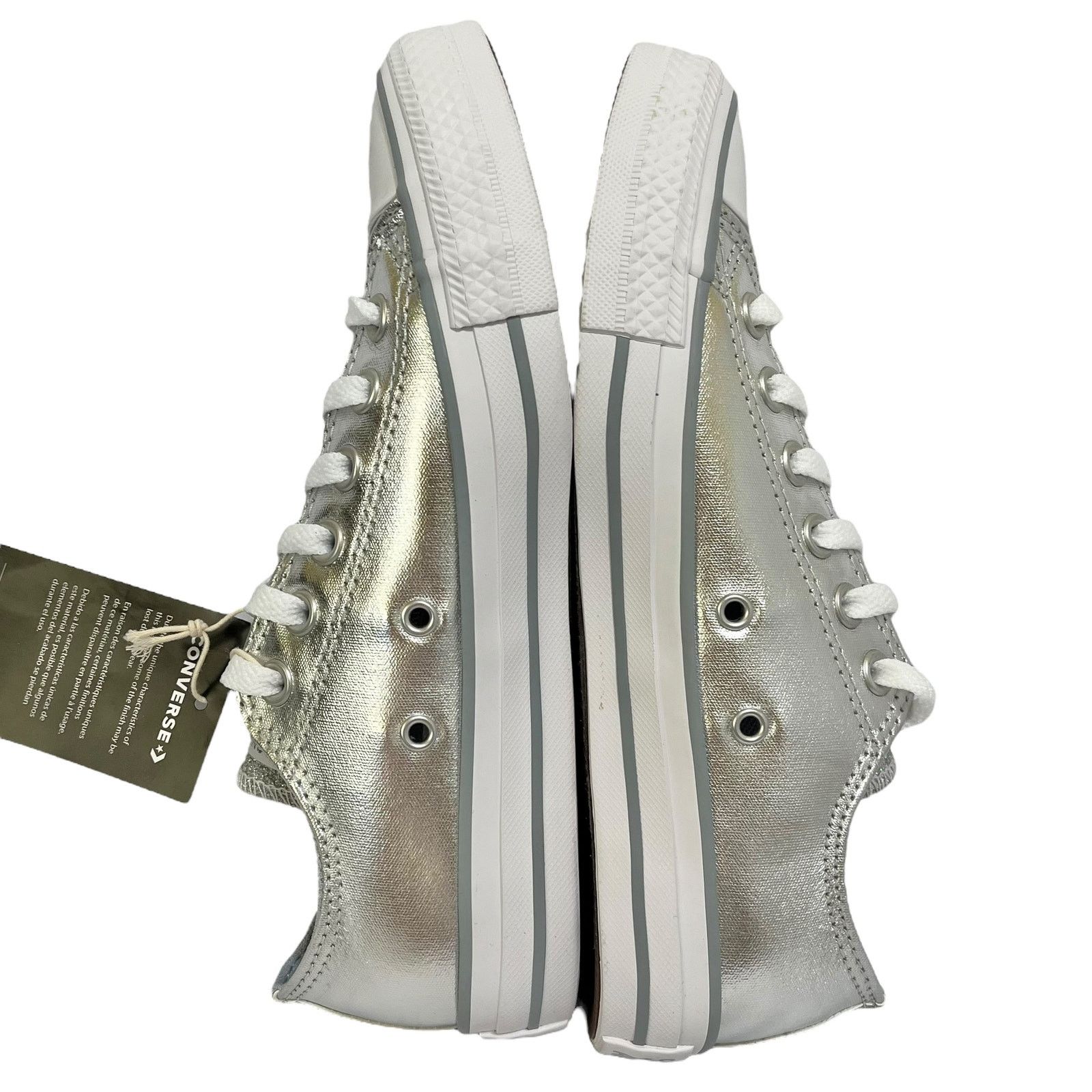 Converse NWT Converse Chuck Taylor All Star Silver Low Top Sneakers Size US 6.5 / IT 36.5 - 7 Thumbnail
