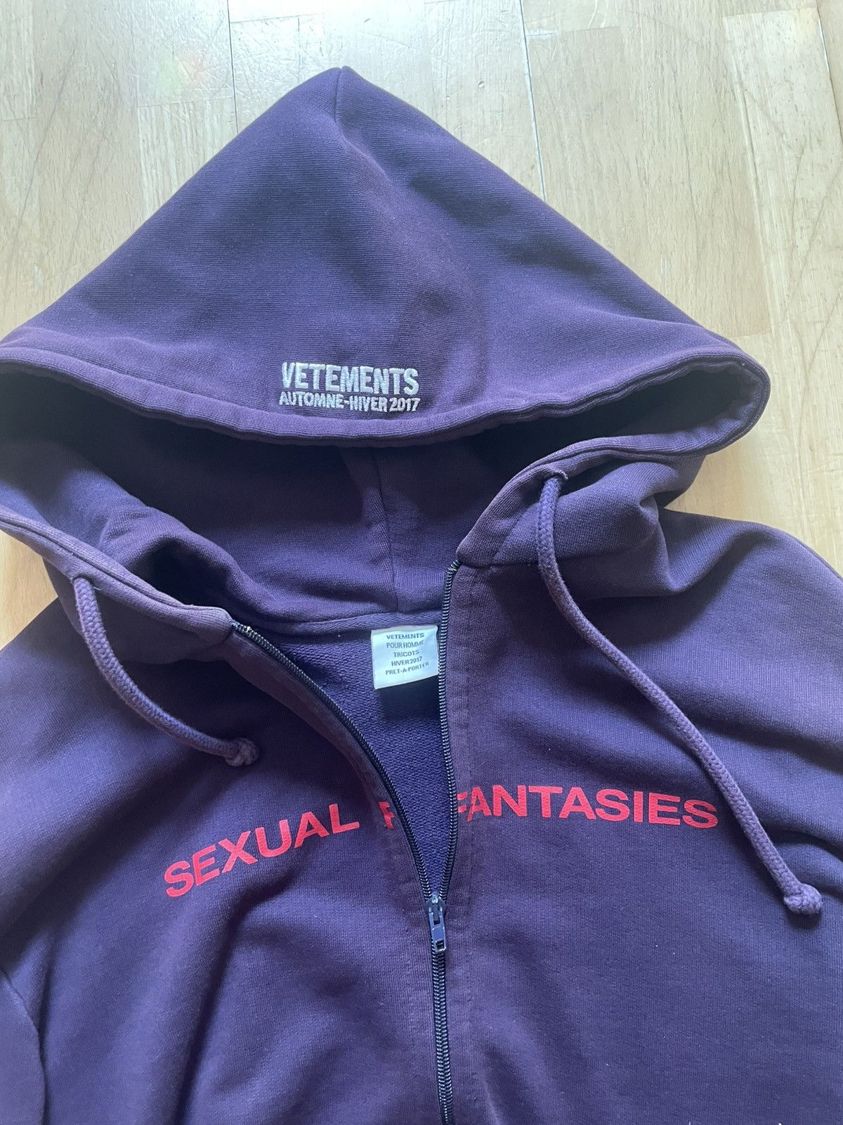 Vetements Vetements sexual fantasies zip up hoodie Size US XS / EU 42 / 0 - 3 Thumbnail