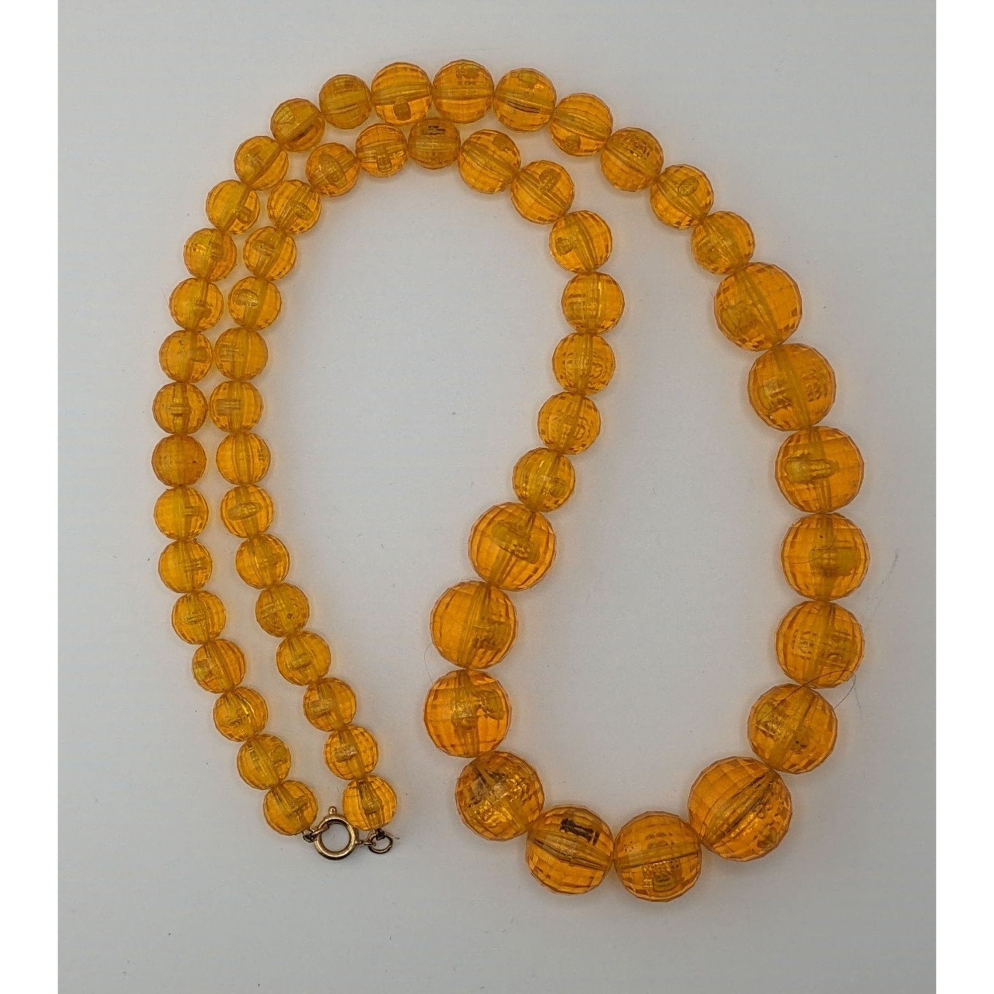 Other Vintage Retro Orange/Yellow Faceted Beaded Necklace Size ONE SIZE - 4 Thumbnail