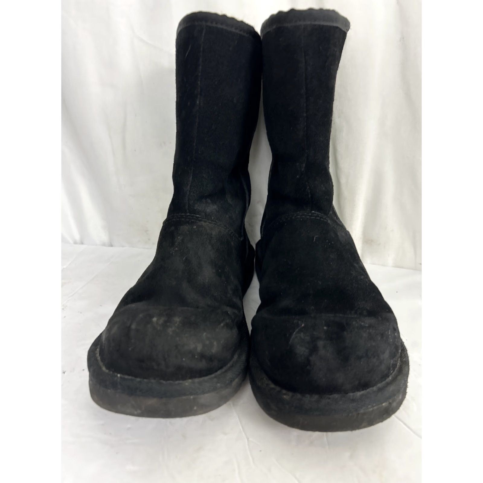Ugg UGG Australia Mayfaire Boots Women 7 US 38 EU Black Leather Sheepskin Zip Mid-Calf Snow Boot Womens Size US 6 / IT 36 - 4 Thumbnail