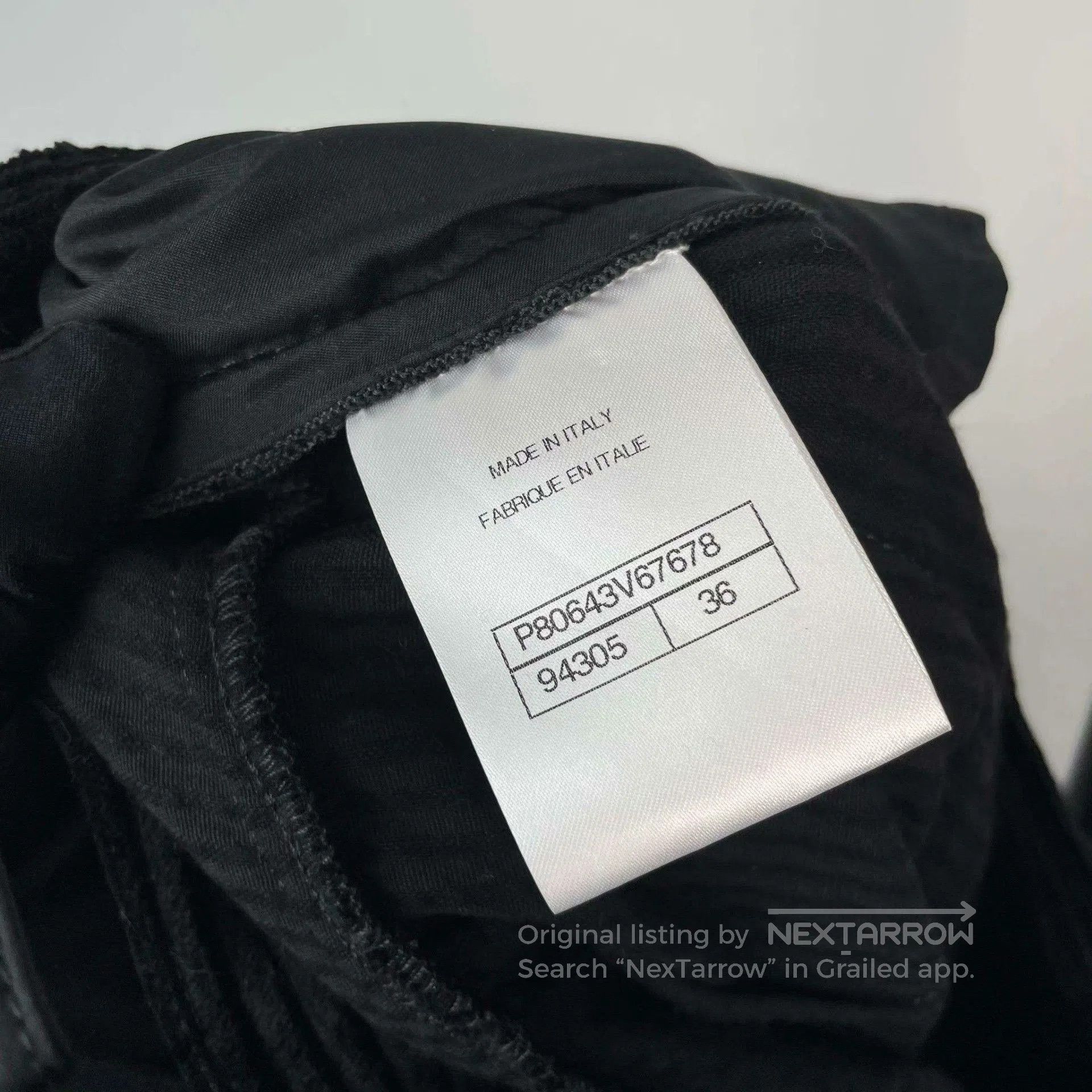 Chanel Chanel 25k Black Straight. Size 35" - 4 Thumbnail