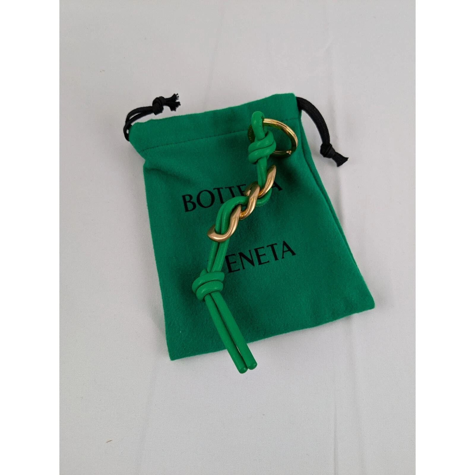Bottega Veneta o1rshd1 / DUP / Portachiavi Nappa in Parakeet/Gold Size ONE SIZE - 4 Thumbnail