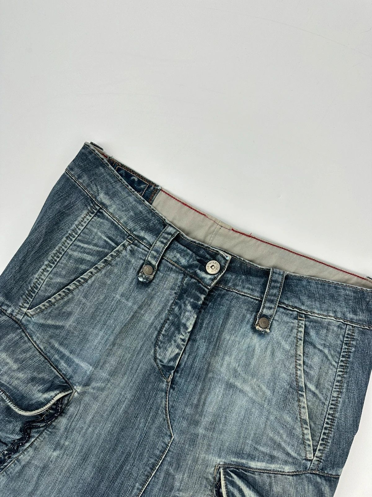 Marithe + Francois Girbaud Marithé + Francois Girbaud 00’s Bondages Straps Denim Skirt Size 30" / US 8 / IT 44 - 4 Thumbnail